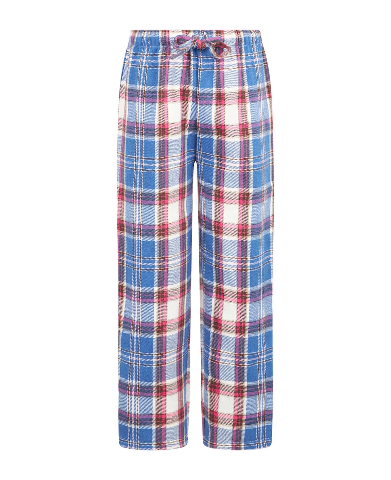 MC2 Saint Barth Kid Pajama Pants With Tartan Print - PINK