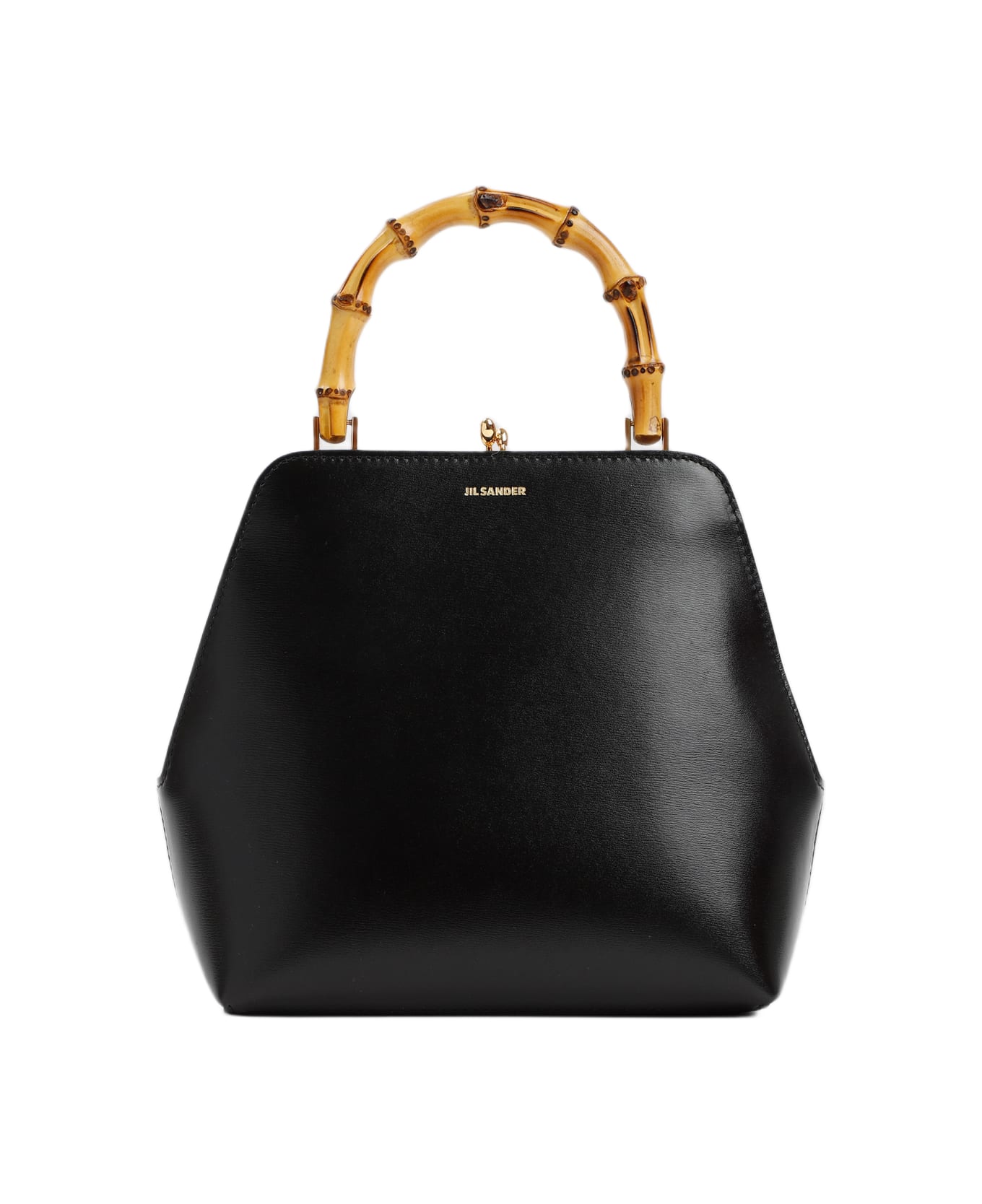 Jil Sander Goji Square Sm Bamboo Bag - Black Natural