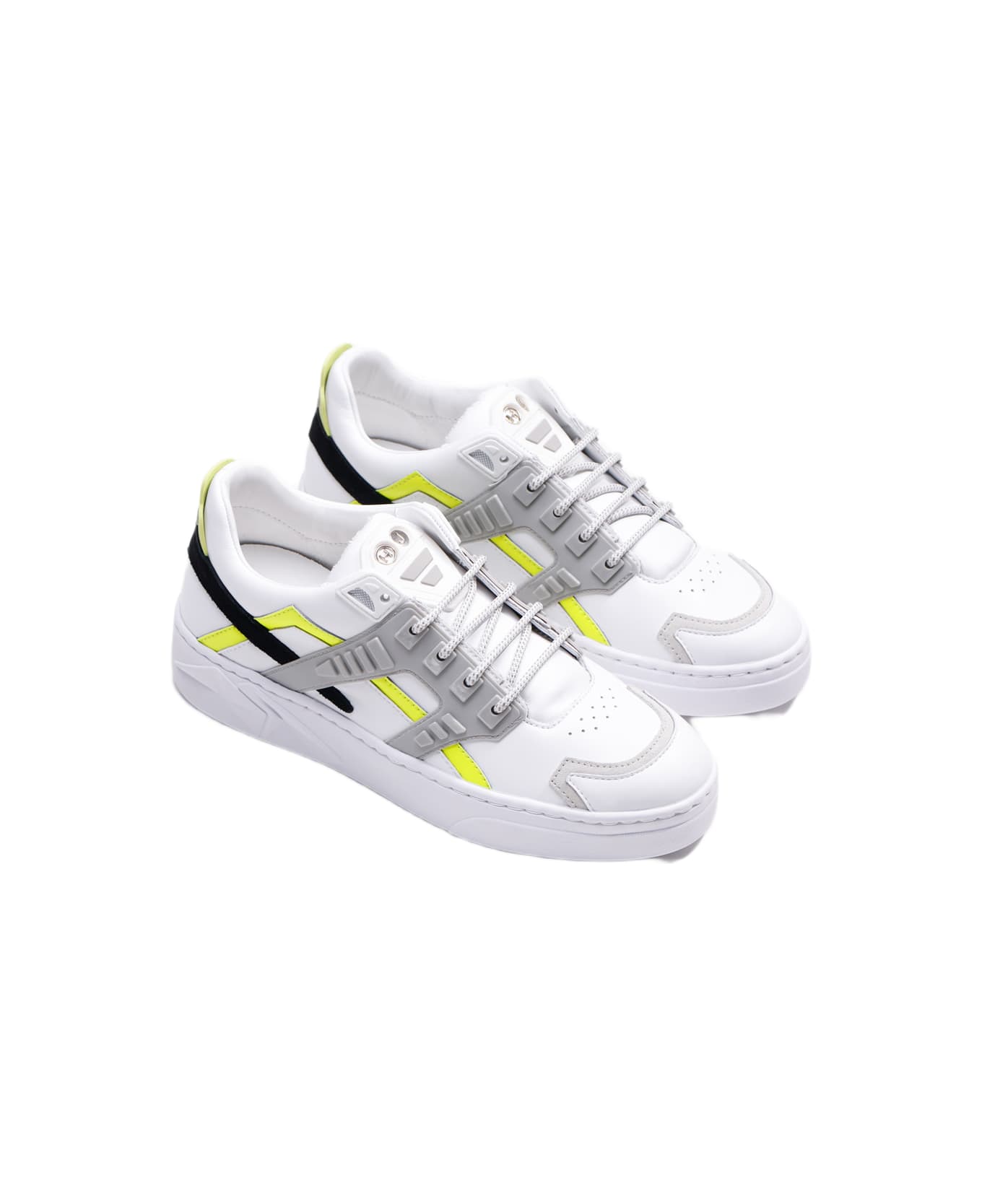 Hide&Jack Low Top Sneaker - Mini Silverstone Yellow White