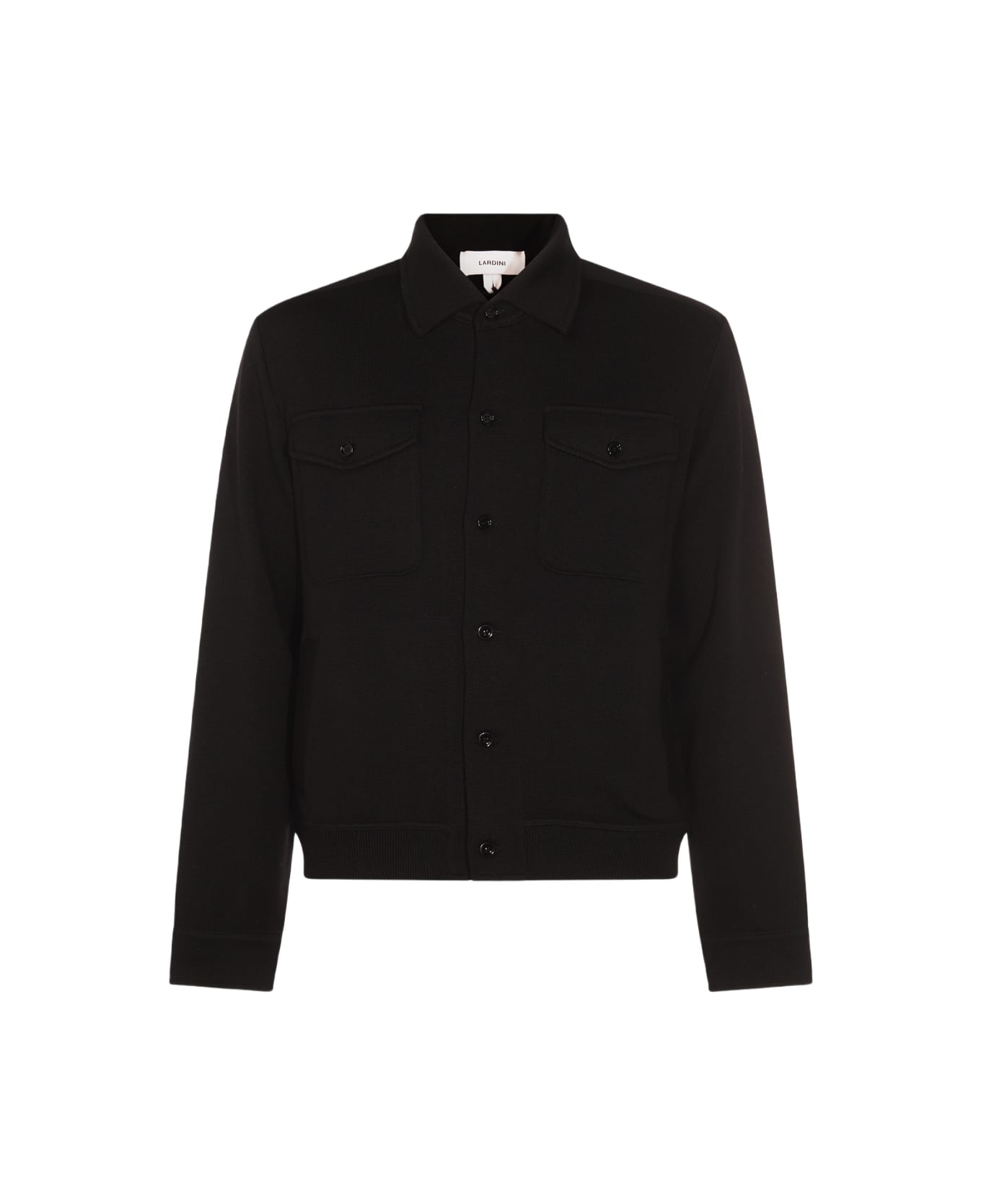 Lardini Black Wool Casual Jacket - Black
