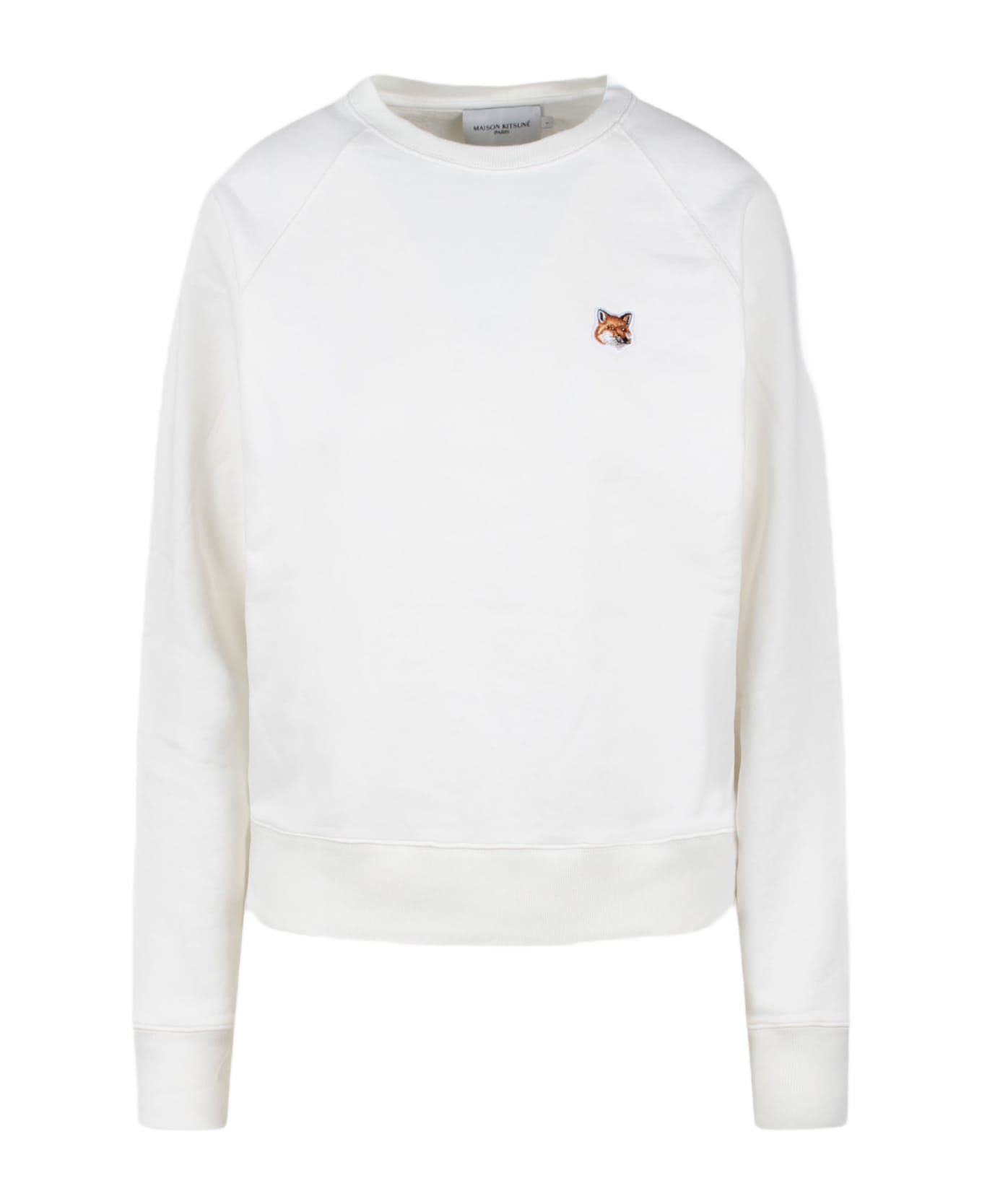 Maison Kitsuné Fox Head Patch Regular Sweatshirt - White