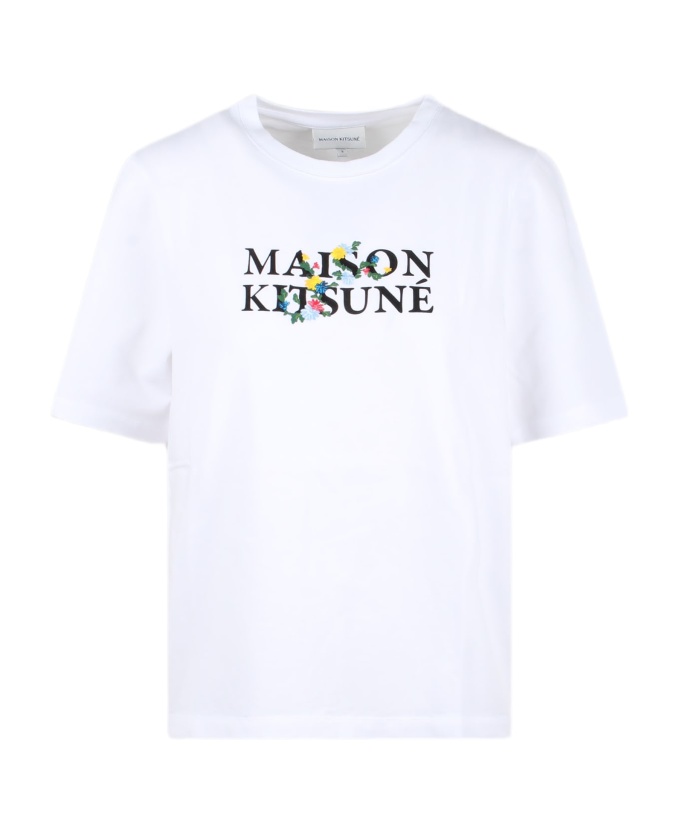 Maison Kitsuné Maison Kitsune Flowers Comfort T-shirt - White Tシャツ