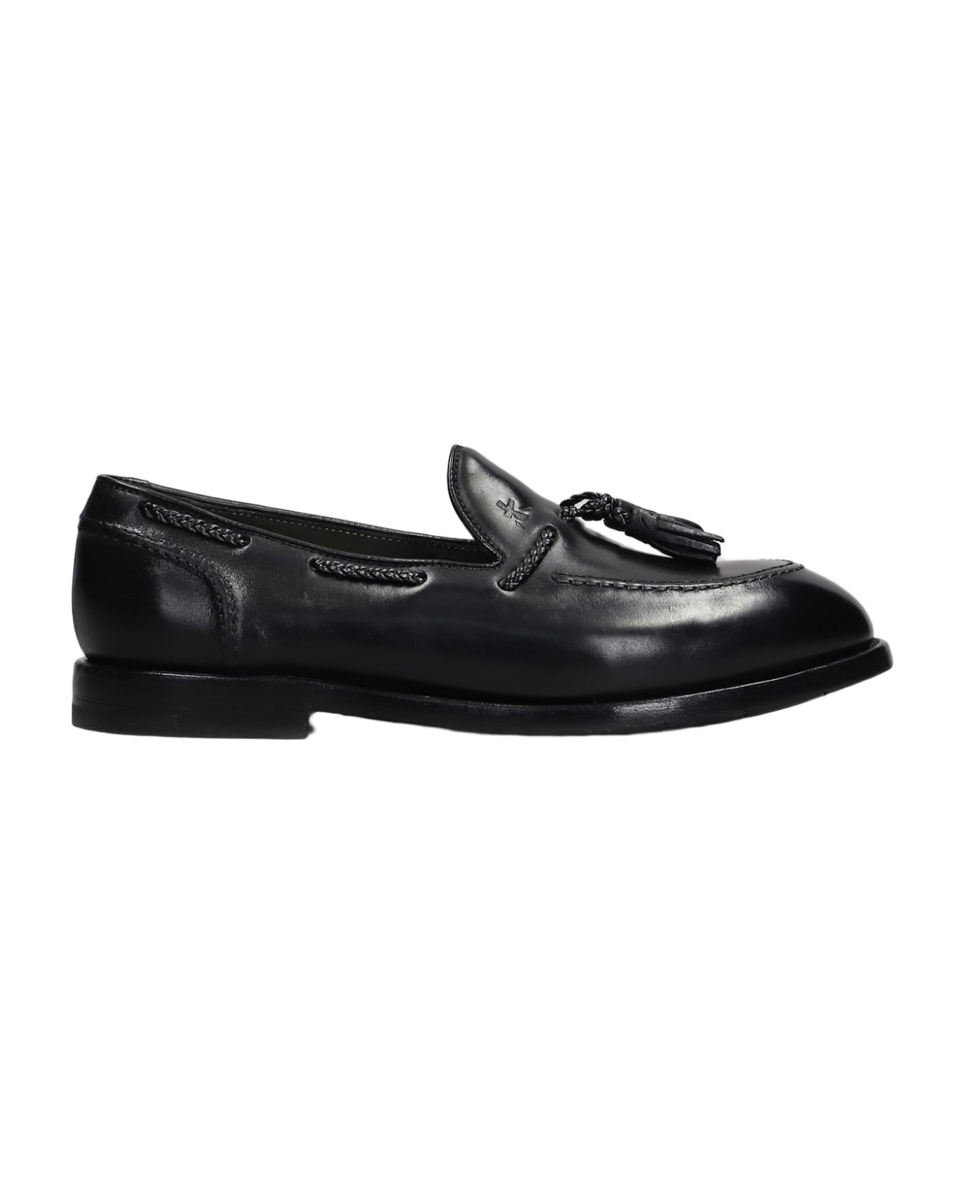 Premiata Loafers In Black Leather - black