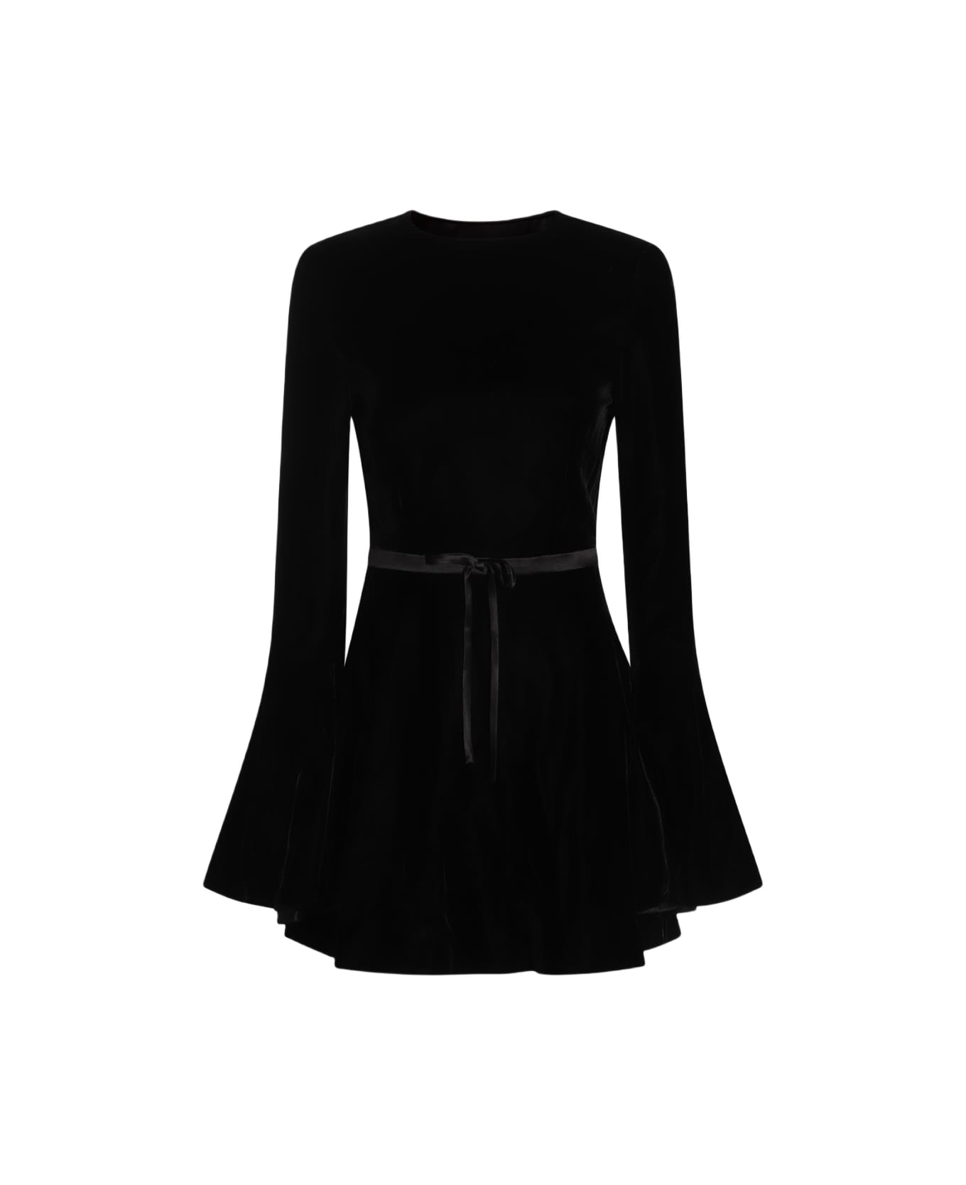 Saint Laurent Certified Viscose Dress With Open-back Detail - Black