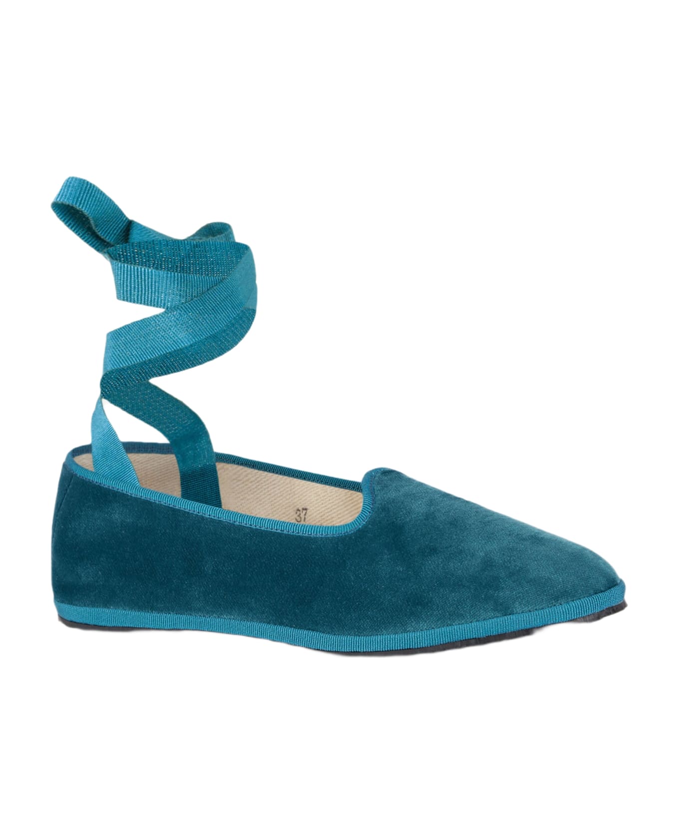 MC2 Saint Barth Woman Velvet Slipper Loafers | My Chalom Special Edition - BLUE