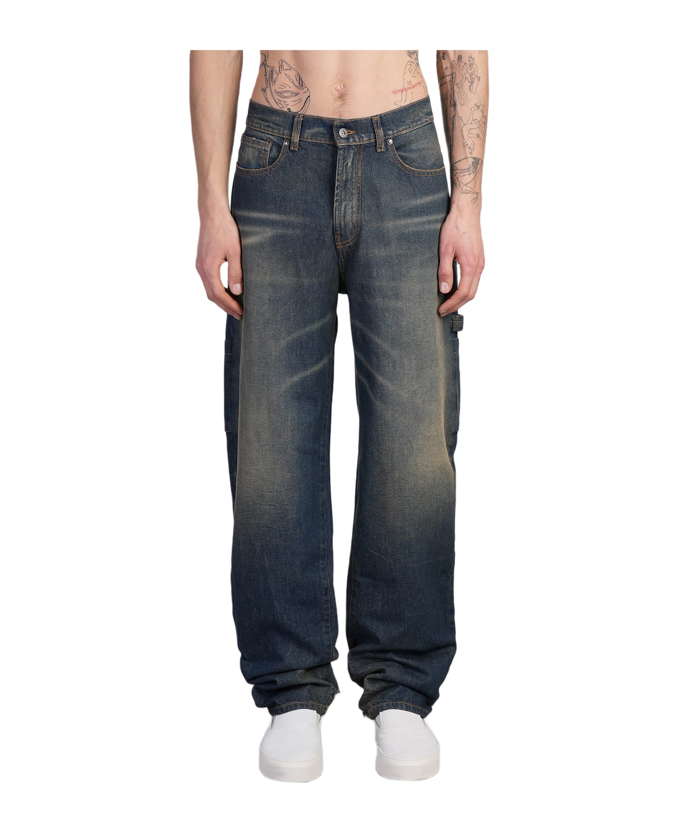 Salvatore Santoro Jeans In Blue Denim - blue