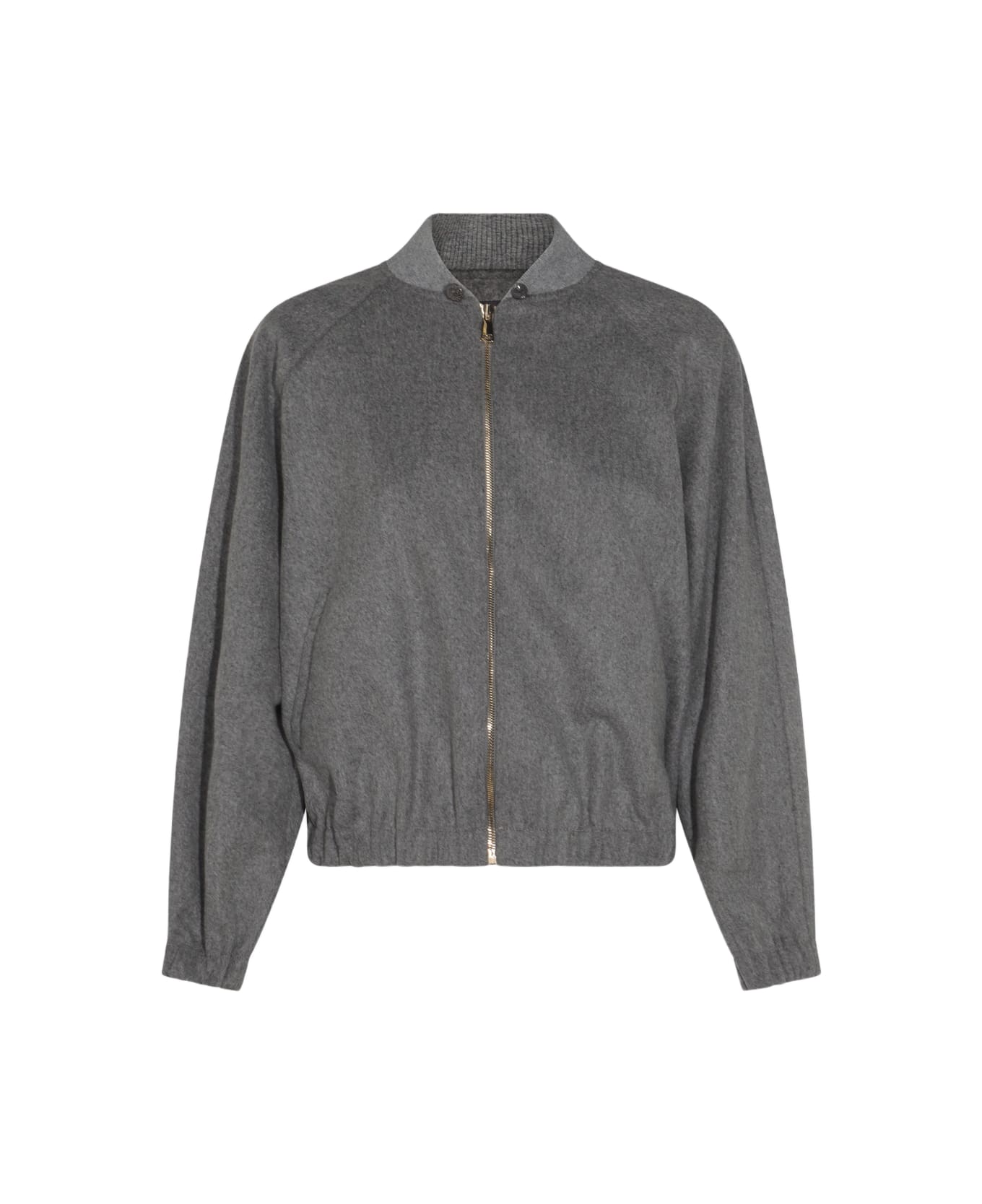 Fabiana Filippi Grey Wool Casual Jacket - Roccia