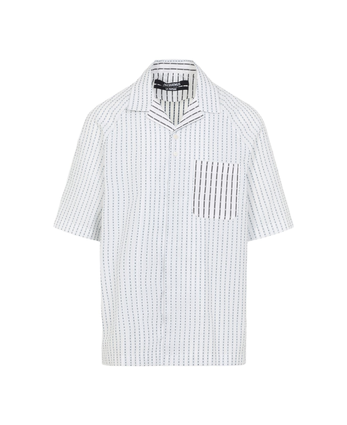 Jacquemus The Romarin Shirt - Ly Jacquard Logo Tight Strip