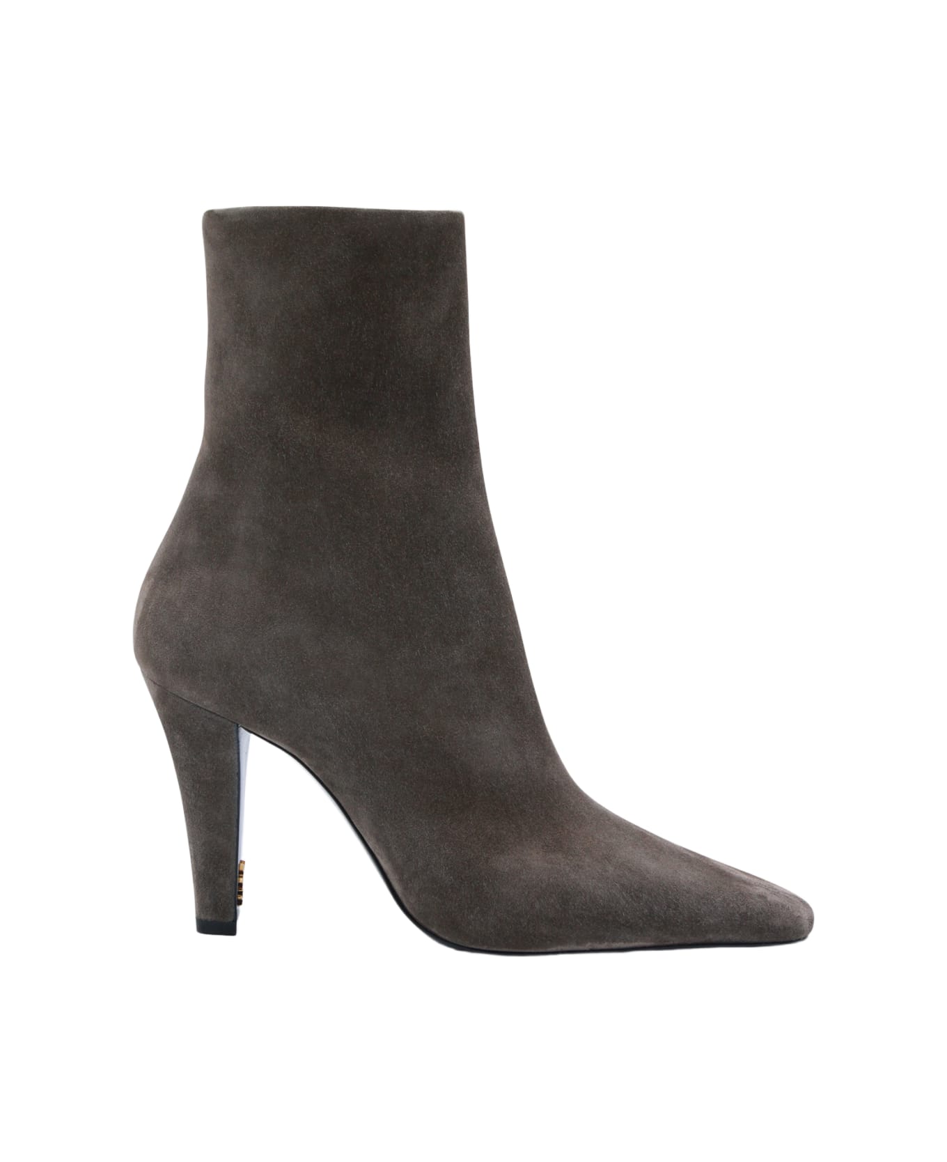 Saint Laurent Grey Leather Boots - MICKEY GREY