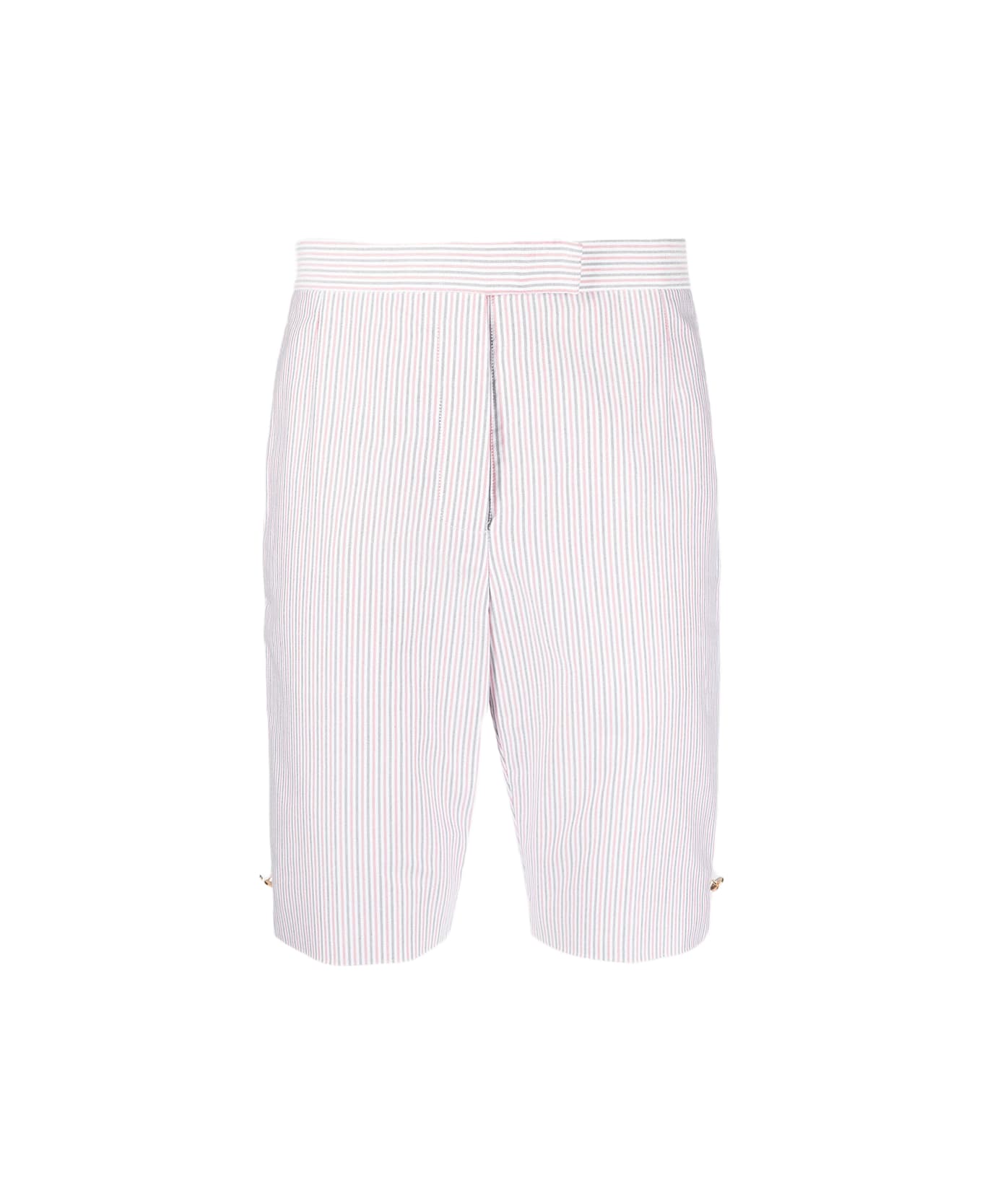 Thom Browne Multicolour Cotton Bermuda Shorts - Red ショートパンツ