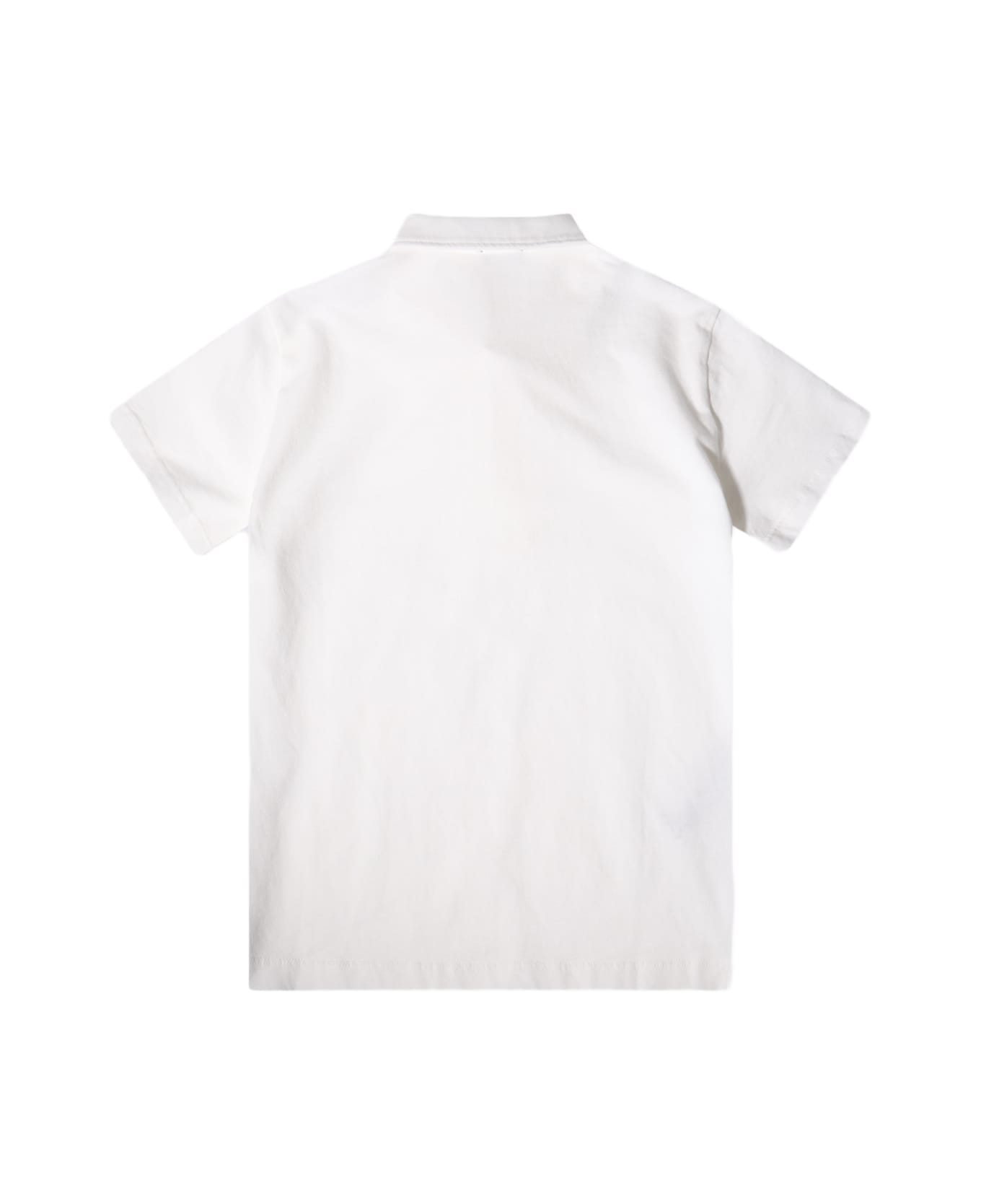 Il Gufo White Cotton Polo Shirt - Latte