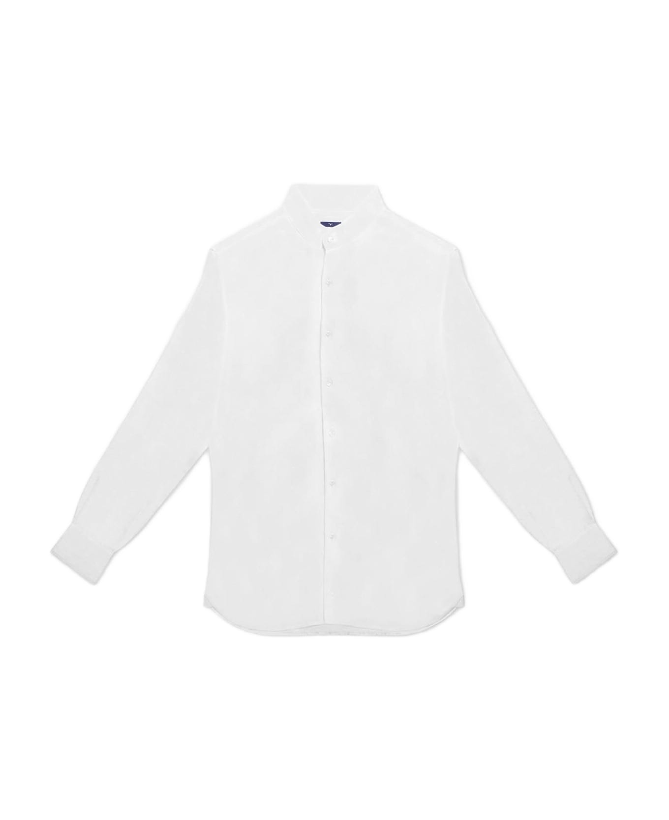 Larusmiani Casual Linen Shirt Kensington T-Shirt - White