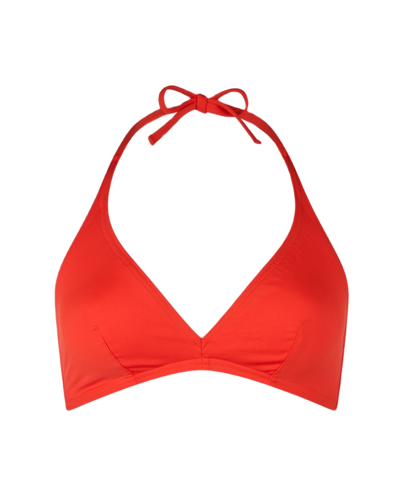 MC2 Saint Barth Woman Triangle Bralette Orange Top Gaia - ORANGE