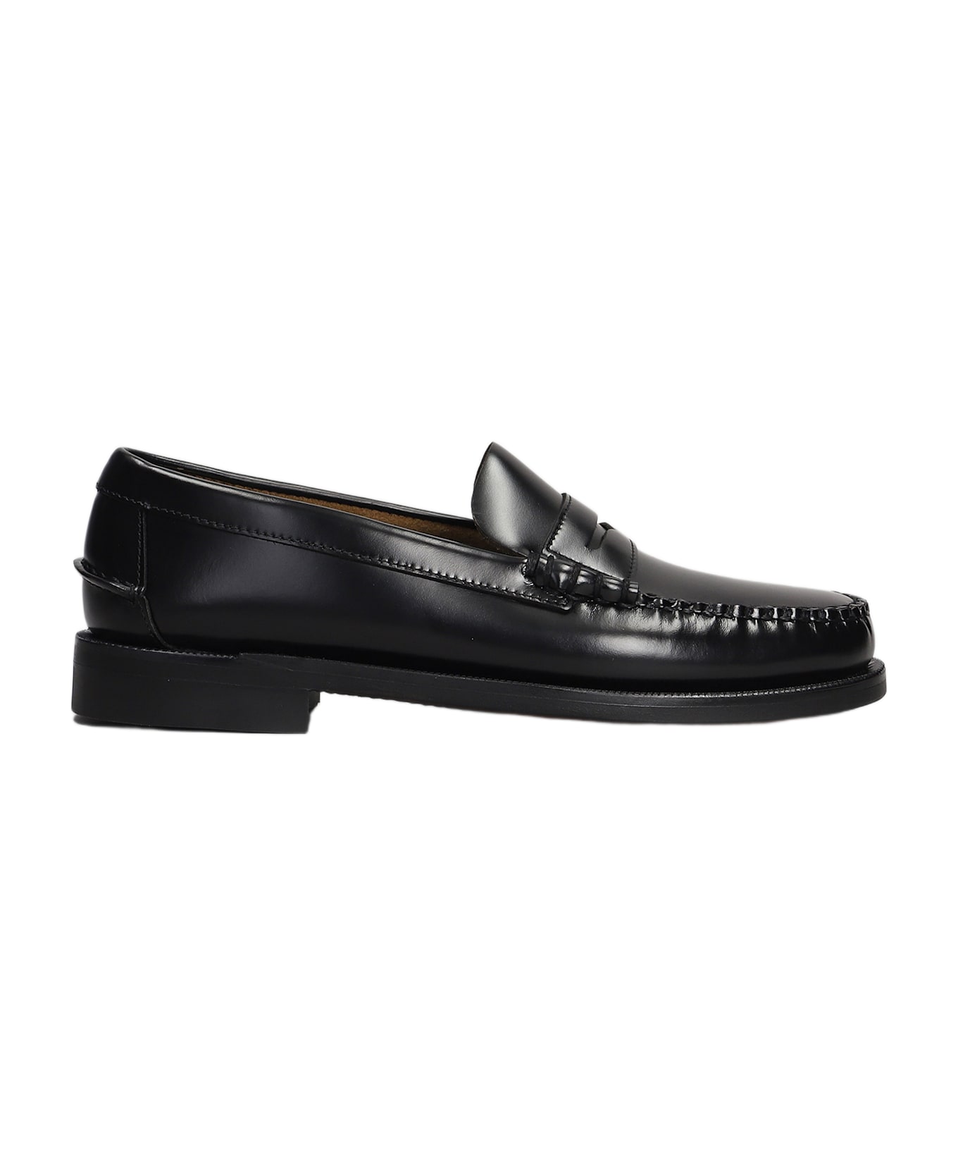 Sebago Classic Dan Loafers In Black Leather - black