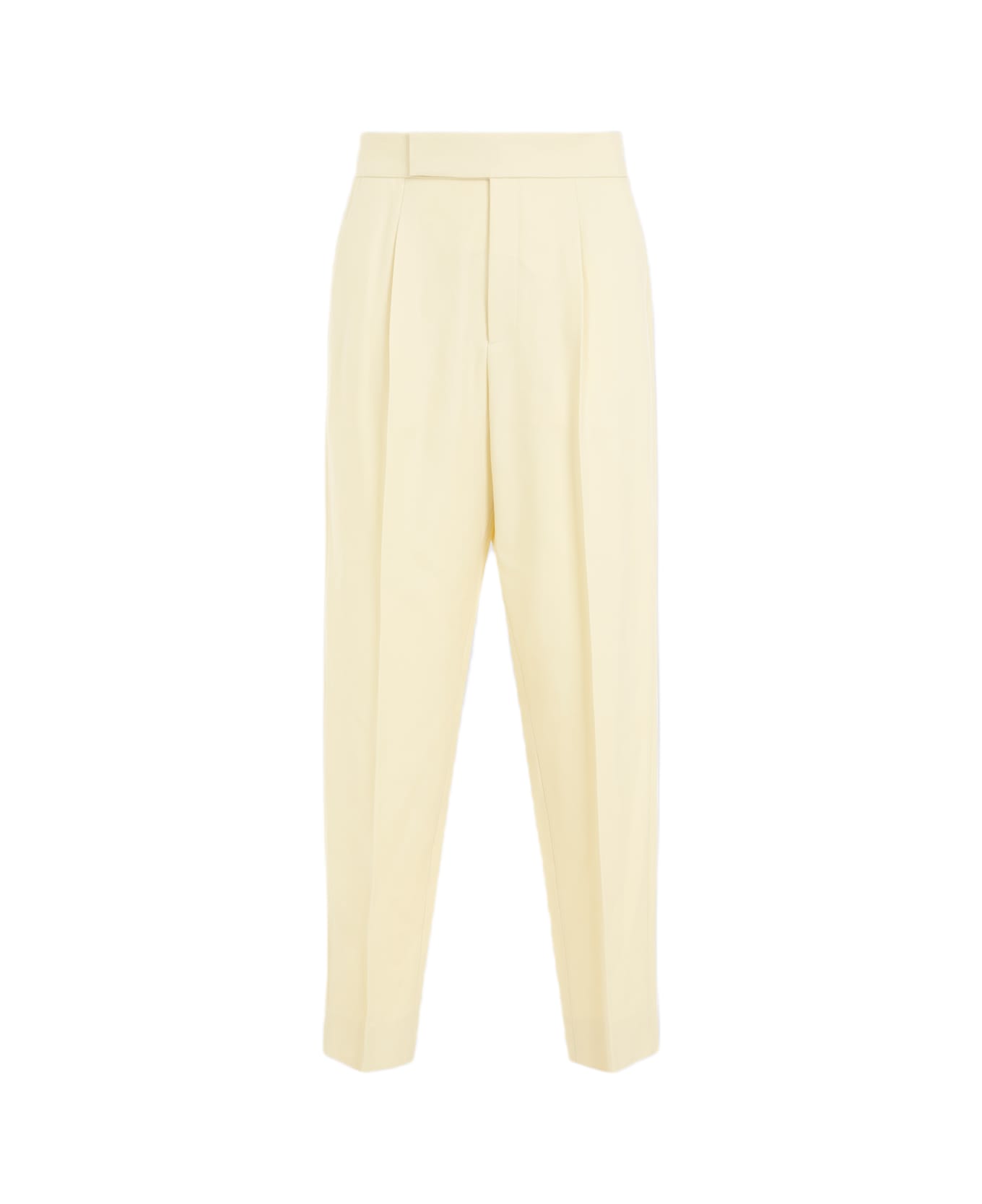 Fear of God Single Pleat Tapered Trousers - Lemon Cream