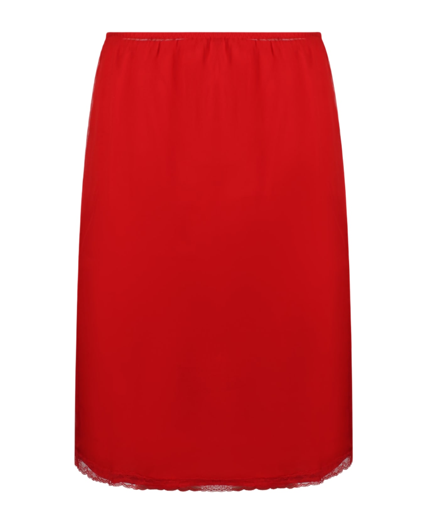 Gucci Silk Chiffon Skirt - Red
