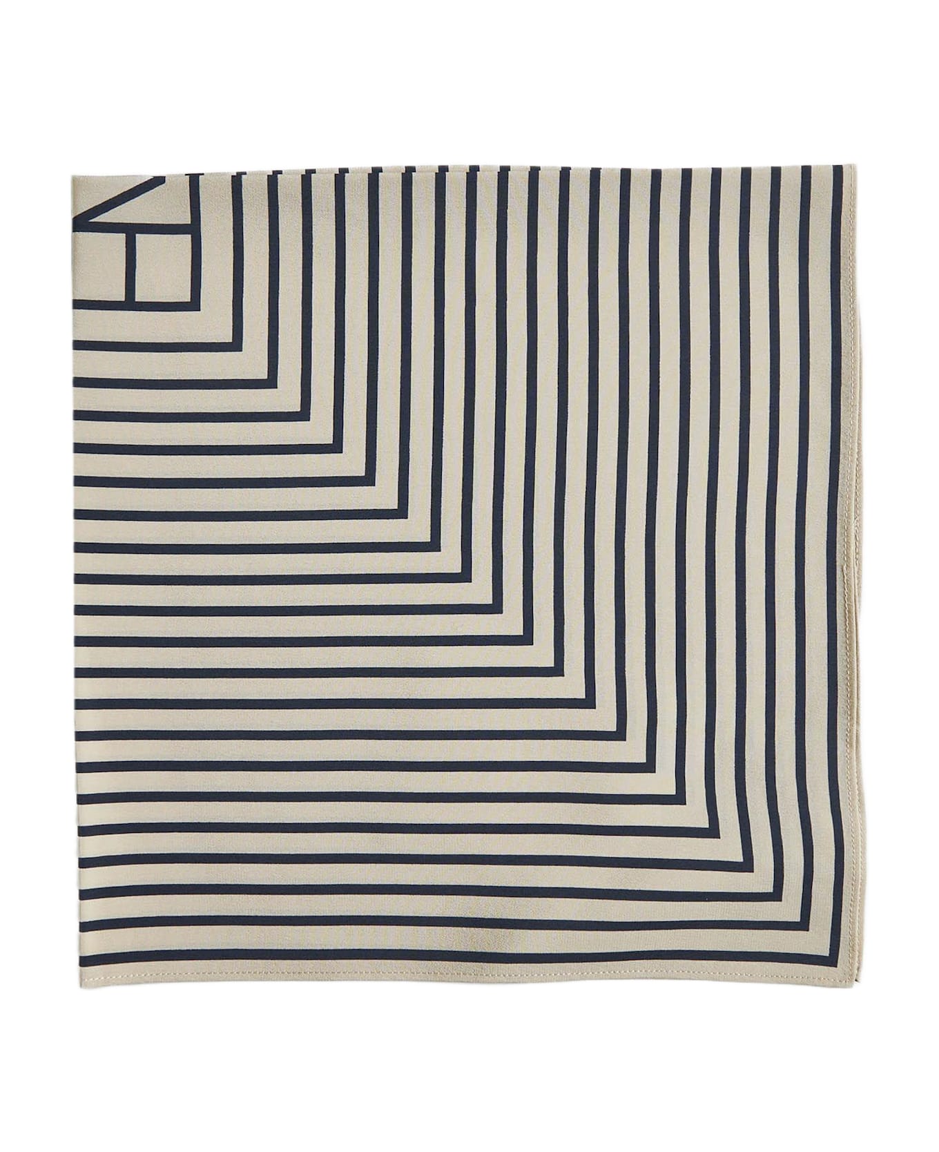 Totême Signature Monogram Silk Scarf - Beige