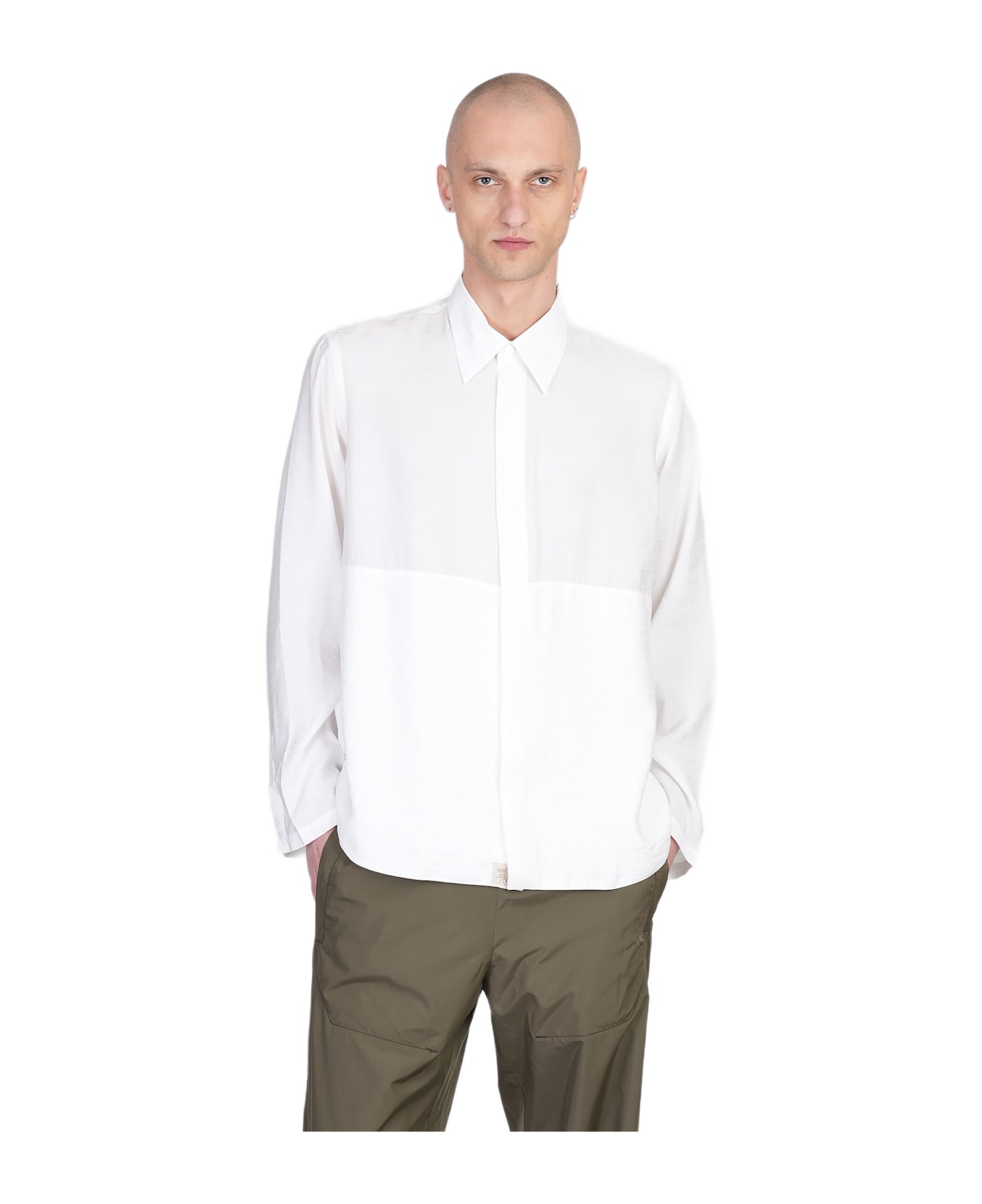 Ranra Maker Shirt In White Modal - Tofu