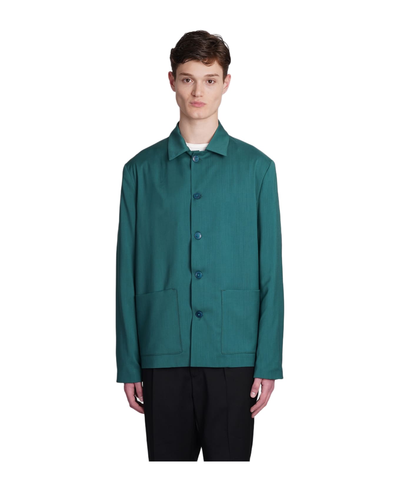 costumein Timisoara Casual Jacket In Green Wool - green ジャケット