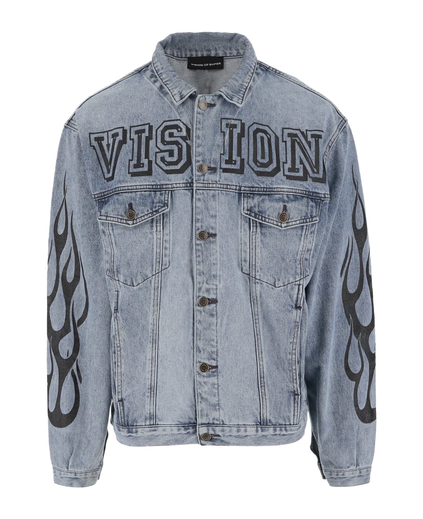 Vision of Super Denim Jacket With Logo - Denim