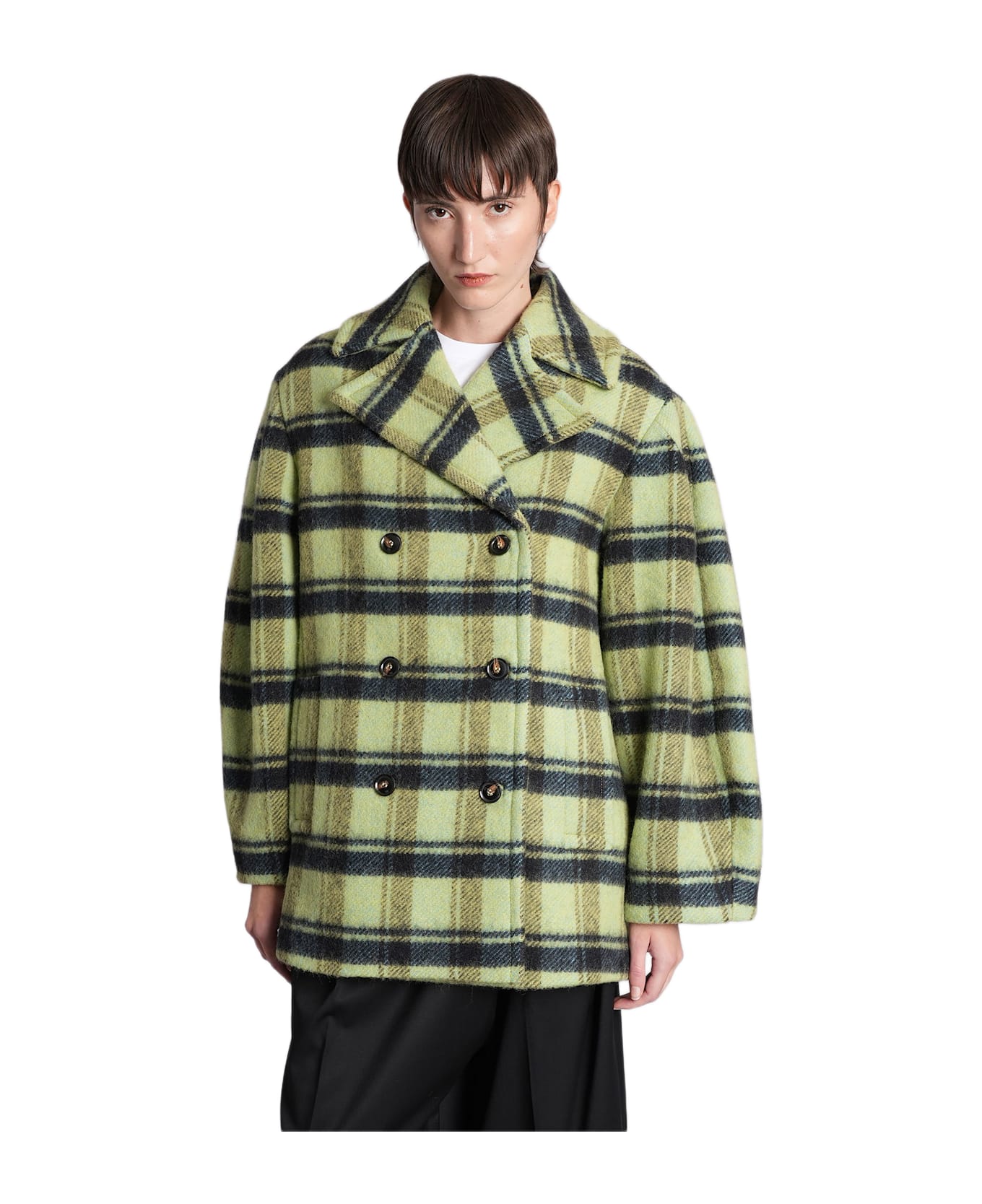 Ganni In Green Wool - green