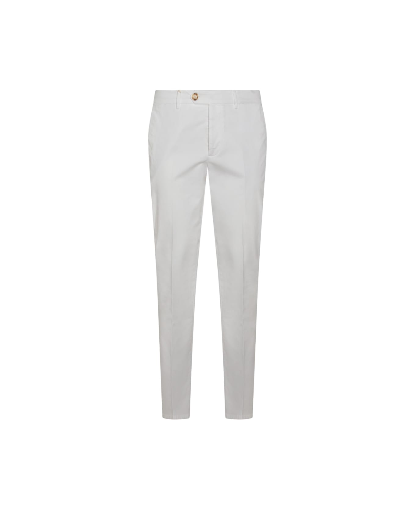 Brunello Cucinelli White Cotton Pants - White