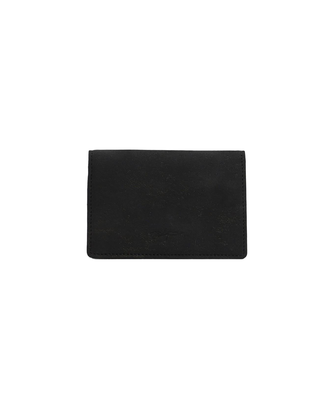 Yohji Yamamoto Wallet In Black Leather - black