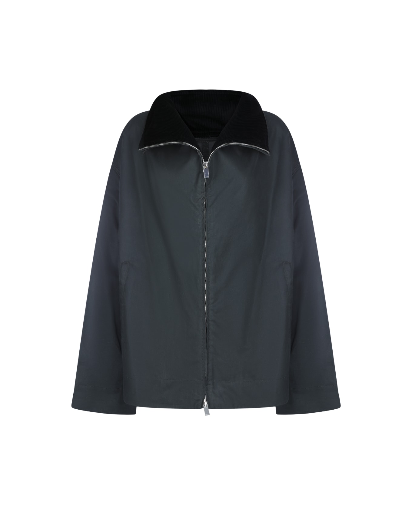 Totême Black Cotton Casual Jacket - WASHED BLACK