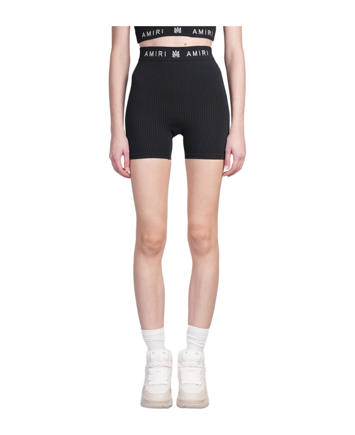 AMIRI Shorts In Black Polyamide - black