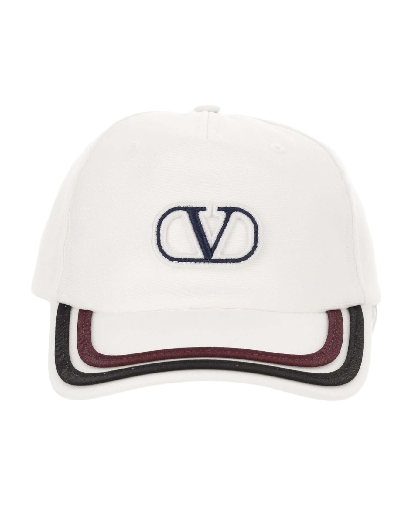 Valentino Garavani Canvas Hat With Signature Vlogo - Red