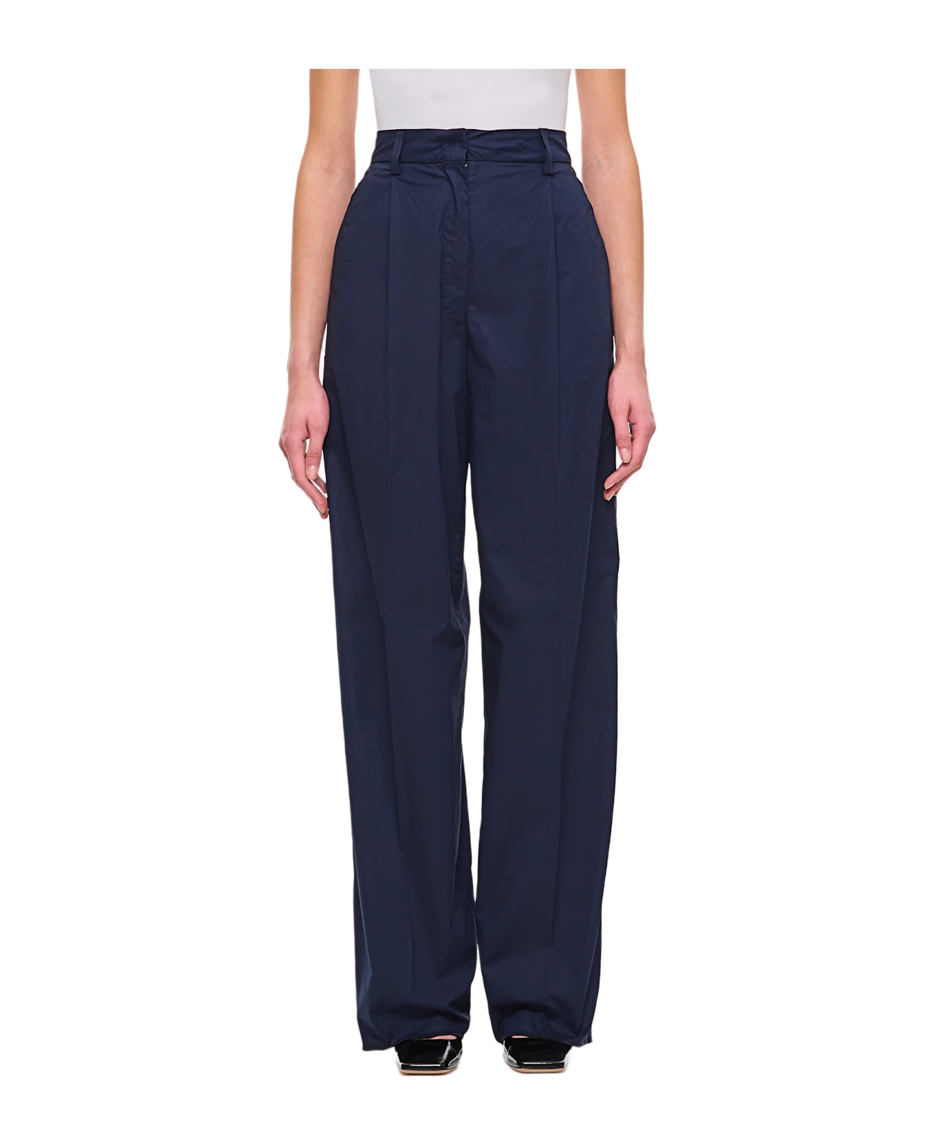 TheLatest Axel Popeline Trousers - Blue
