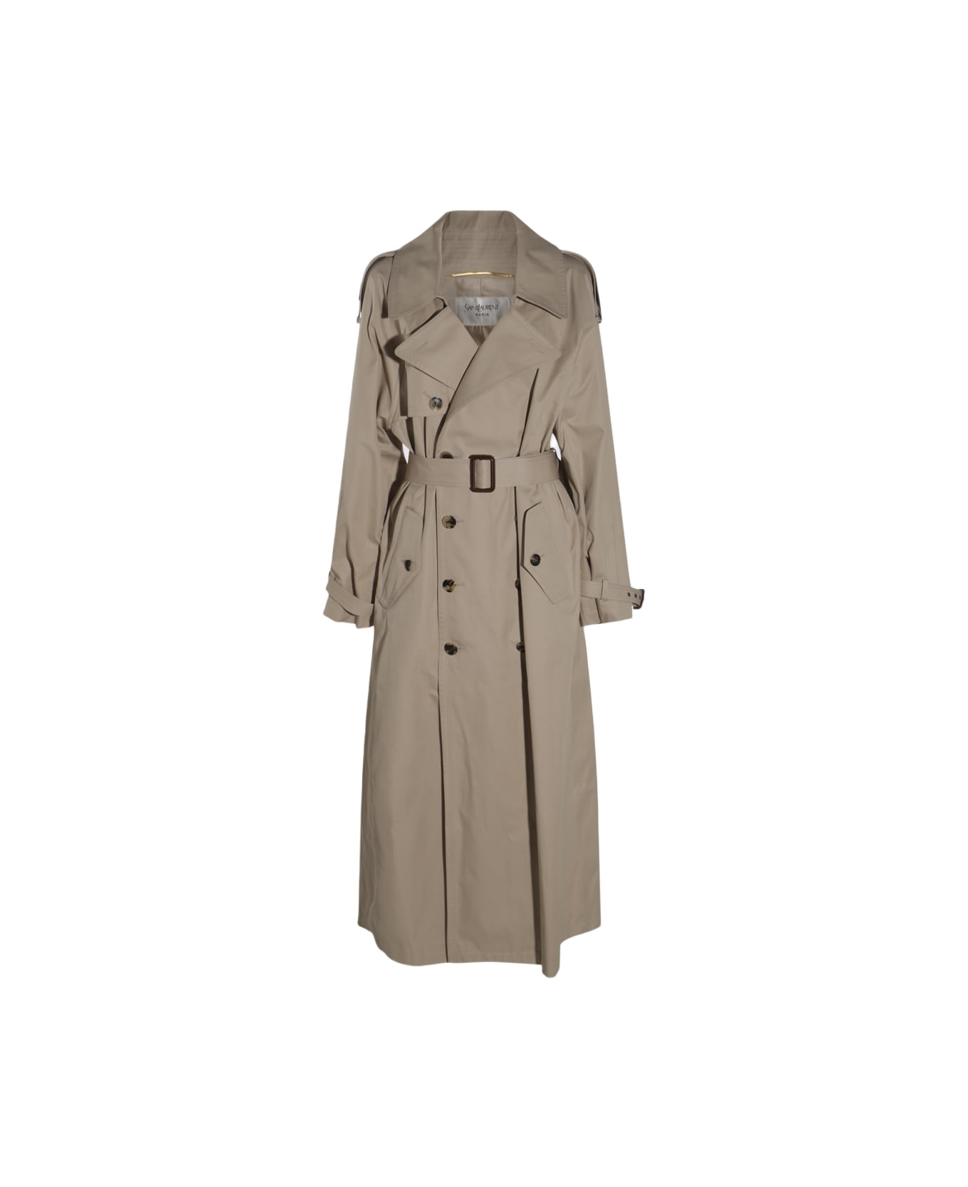 Saint Laurent Beige Cotton Trench Coat - Beige