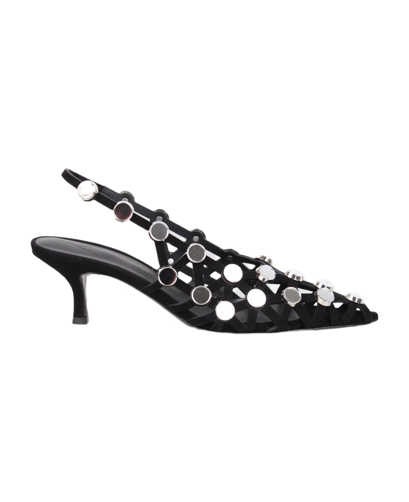 The Attico Grid Slingback Sandals
