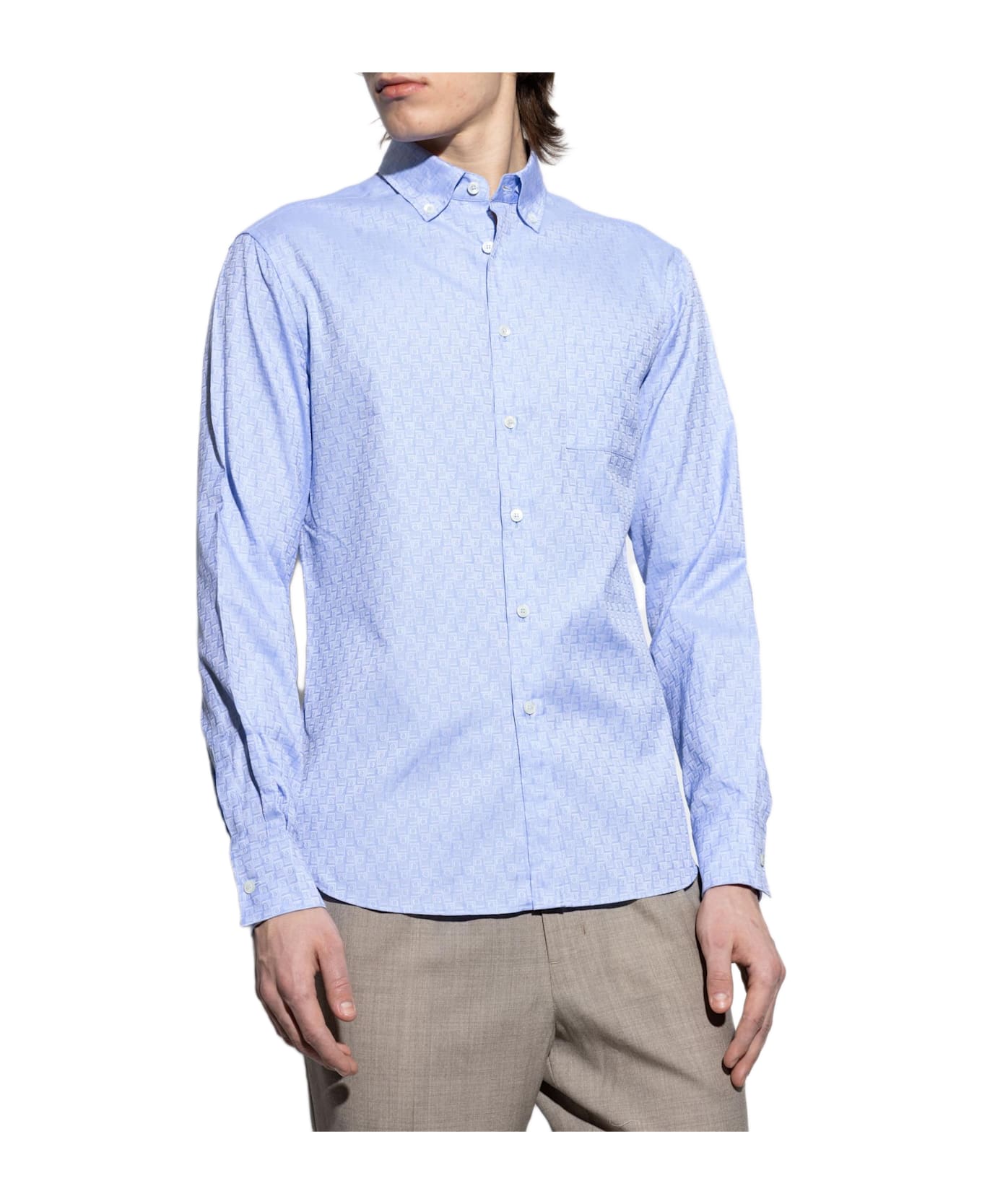 Ferragamo Monogram Shirt - BLUE