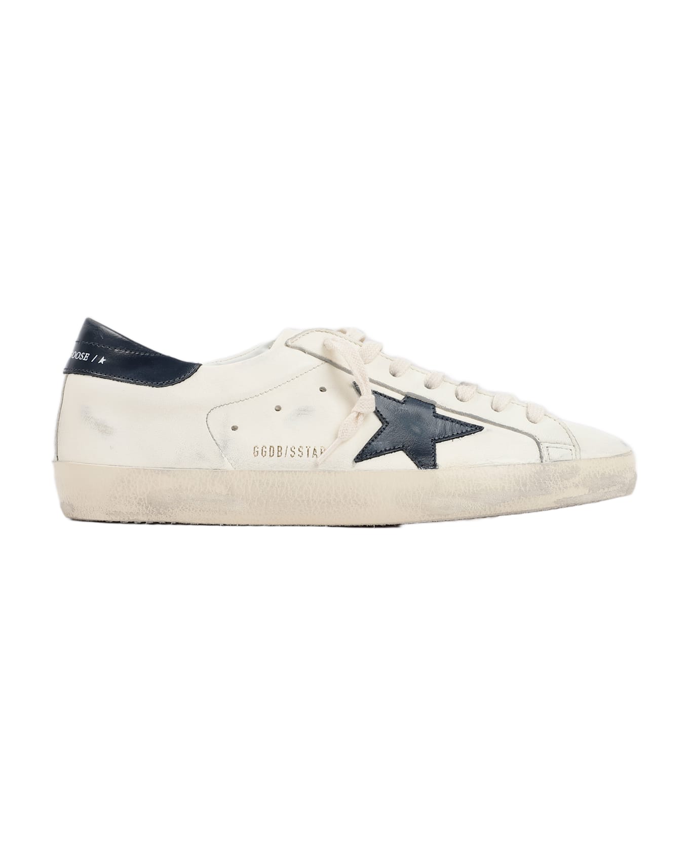 Golden Goose Leather Sneakers - Beige Night Blue