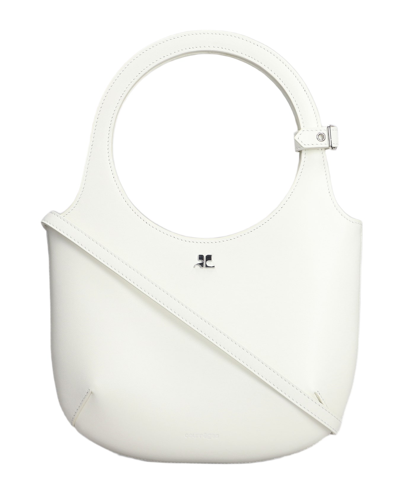 Courrèges Shoulder Bag In White Leather - white トートバッグ