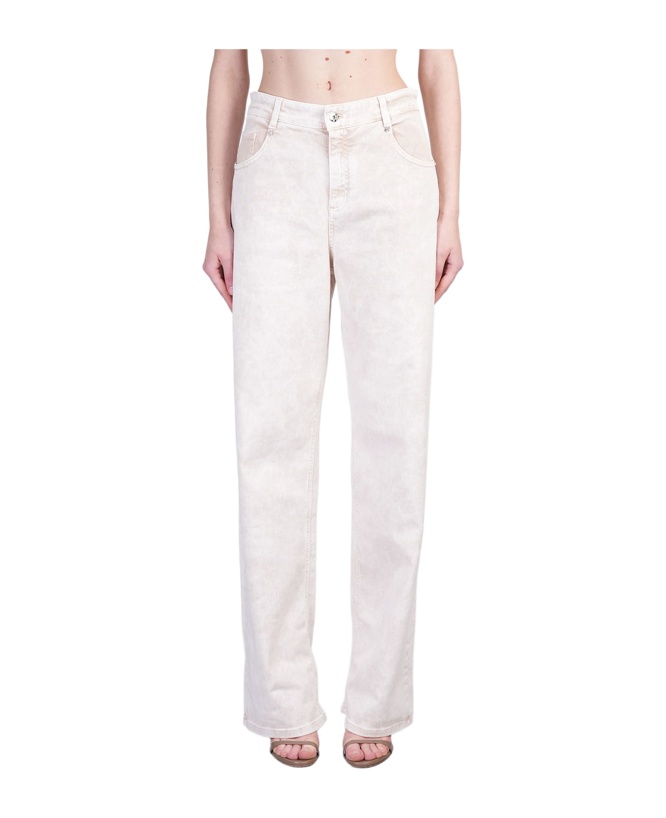 Blumarine Jeans In Rose-pink Cotton - rose-pink