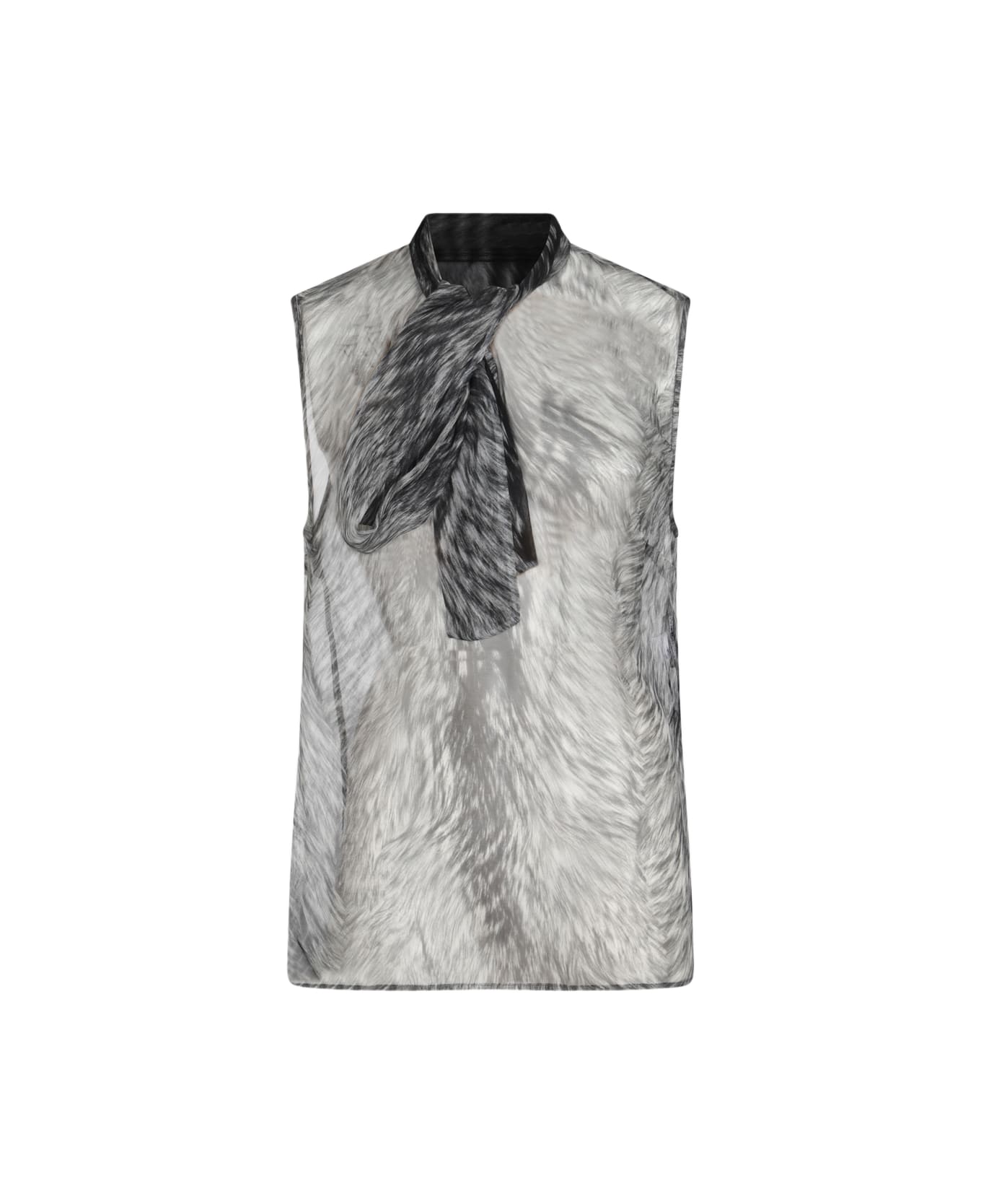 Dolce & Gabbana Black And White Silk Top - PELLICCIA F.DO GRIGIO