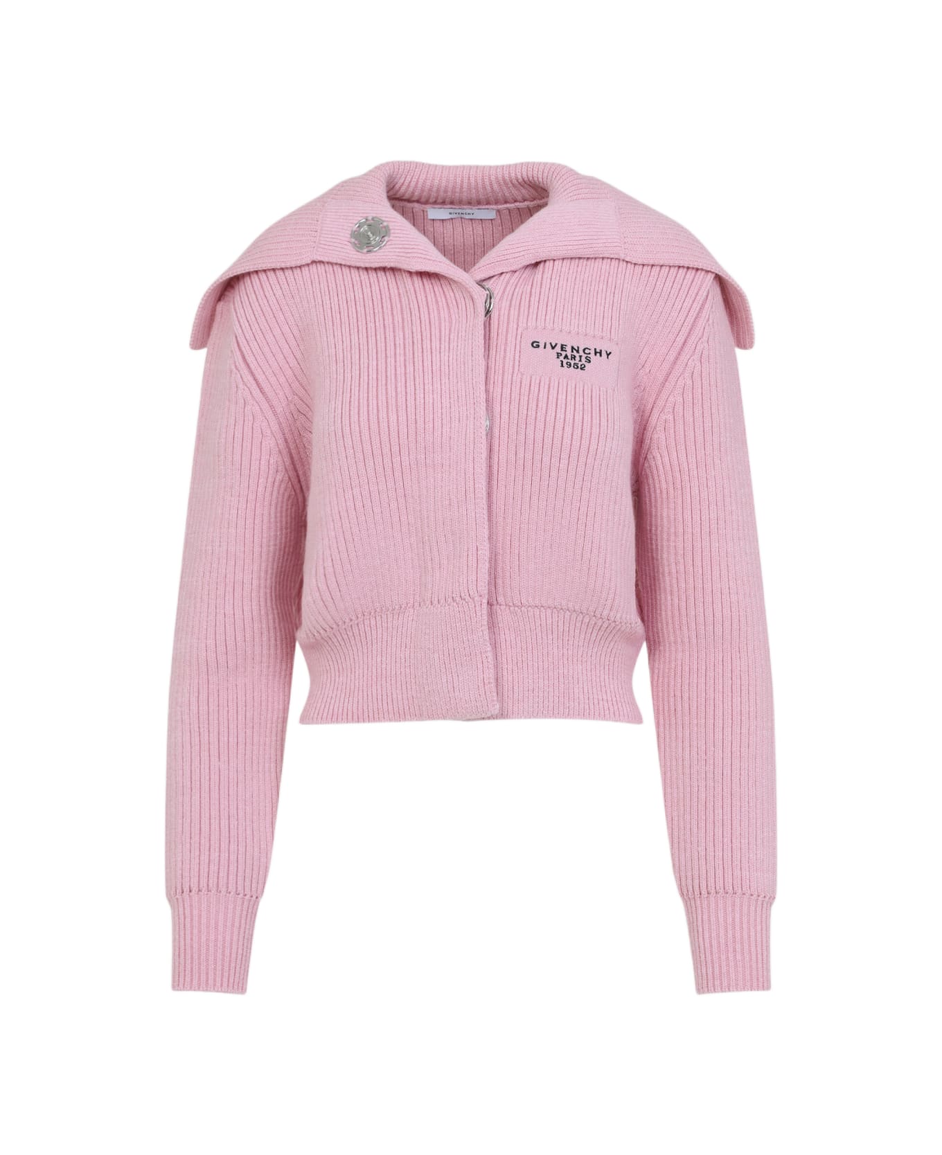 Givenchy Cardigan With Big Collar - Light Pink