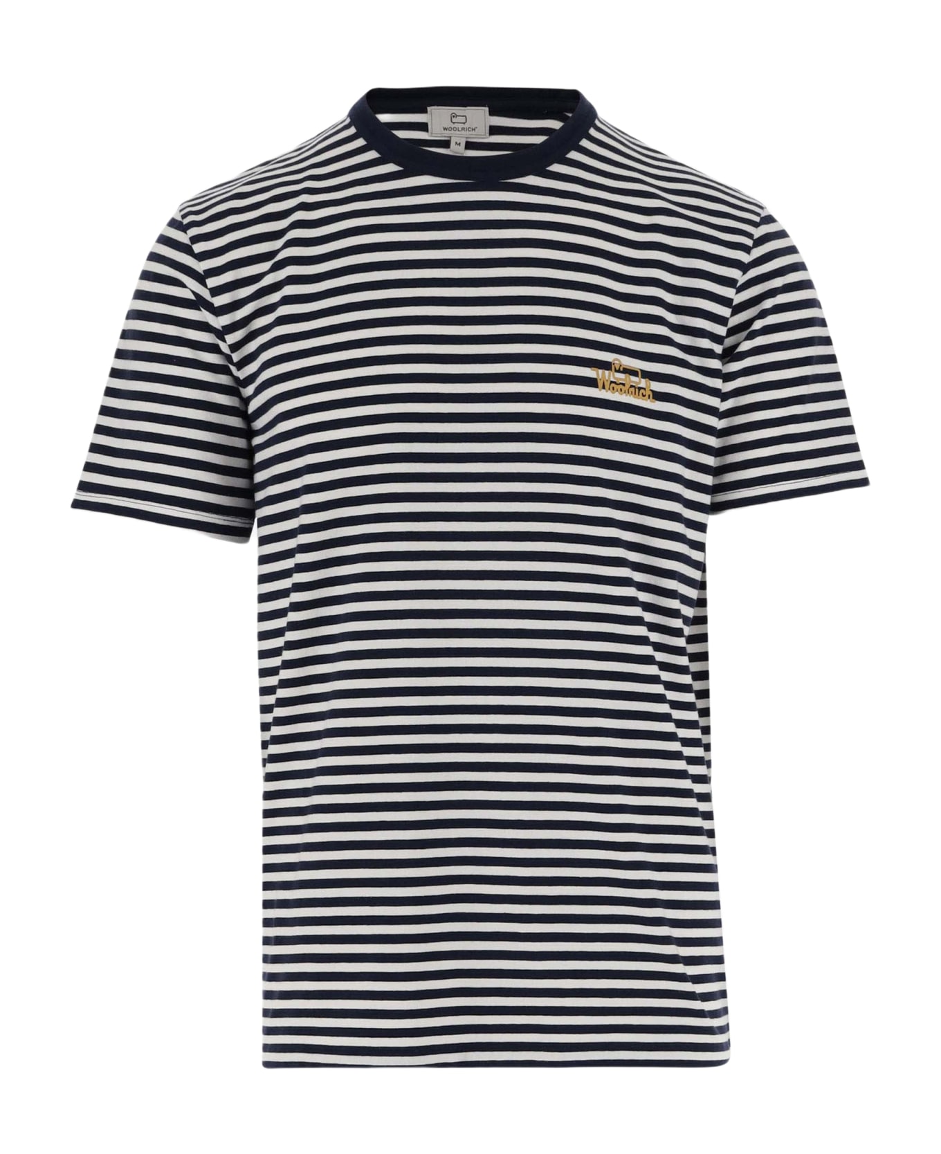 Woolrich Stretch Cotton T-shirt With Striped Pattern - Red