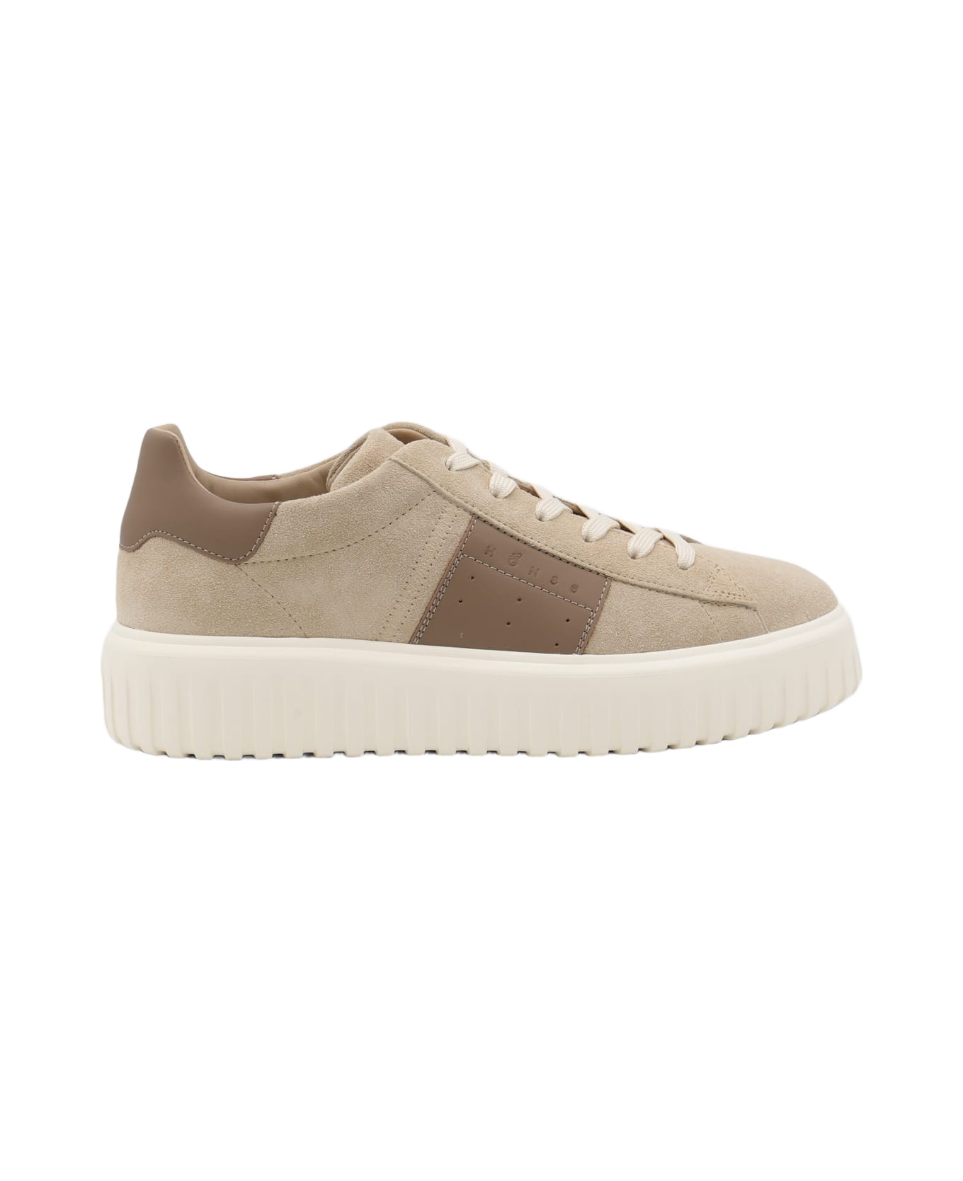 Hogan Beige Leather Sneakers - Beige