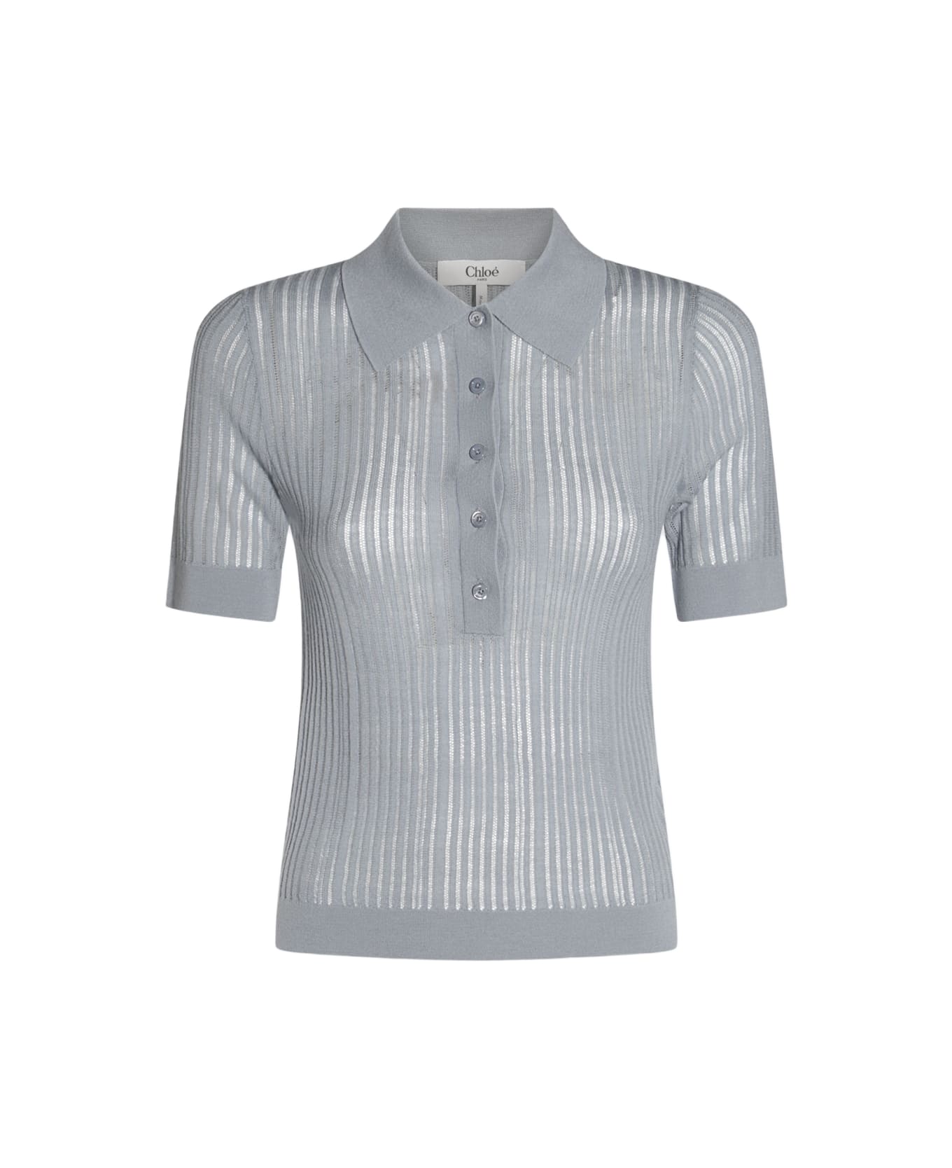 Chloé Blue Polo Shirt - ICED BLUE