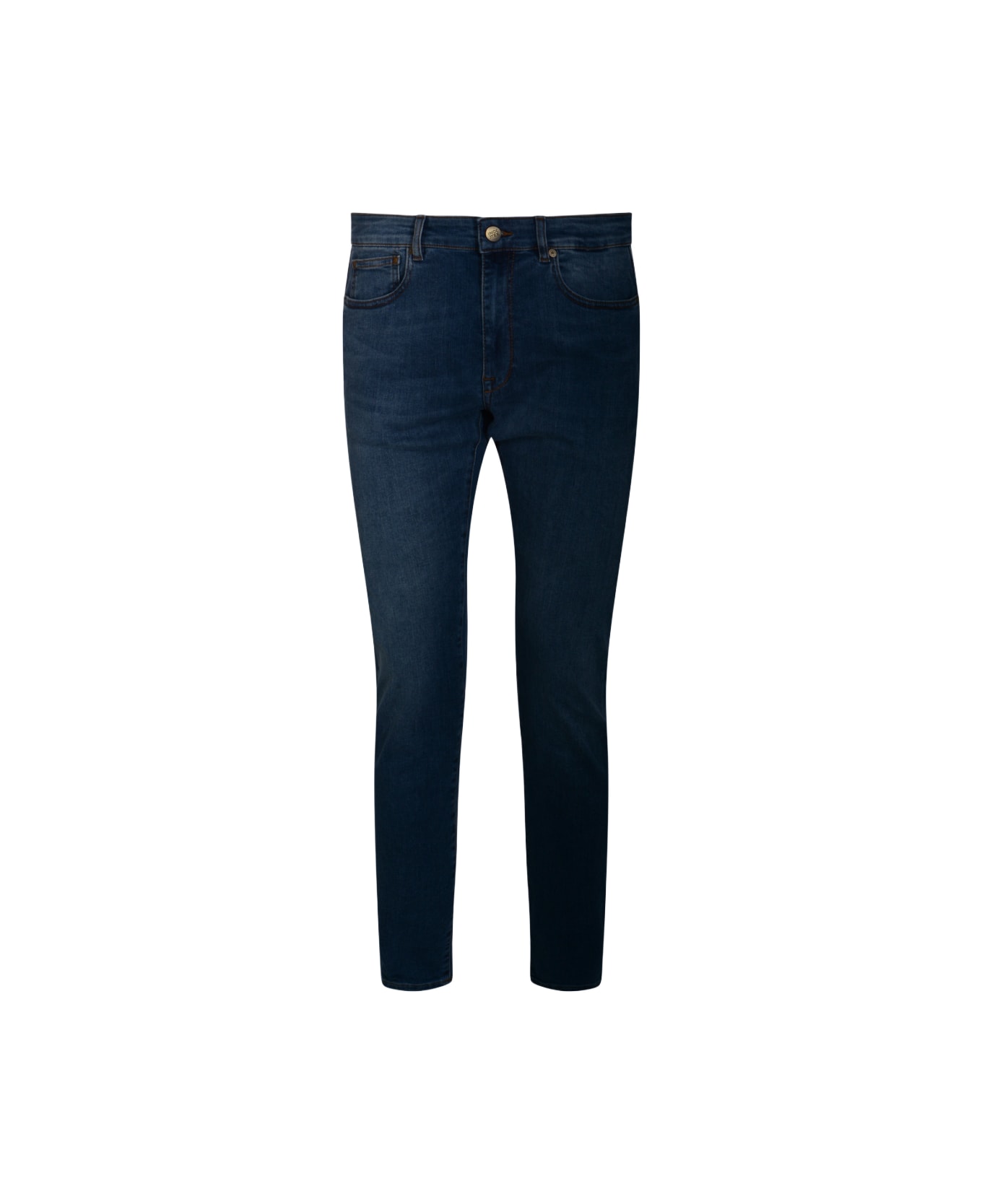 Incotex Dark Blue Cotton Jeans - A