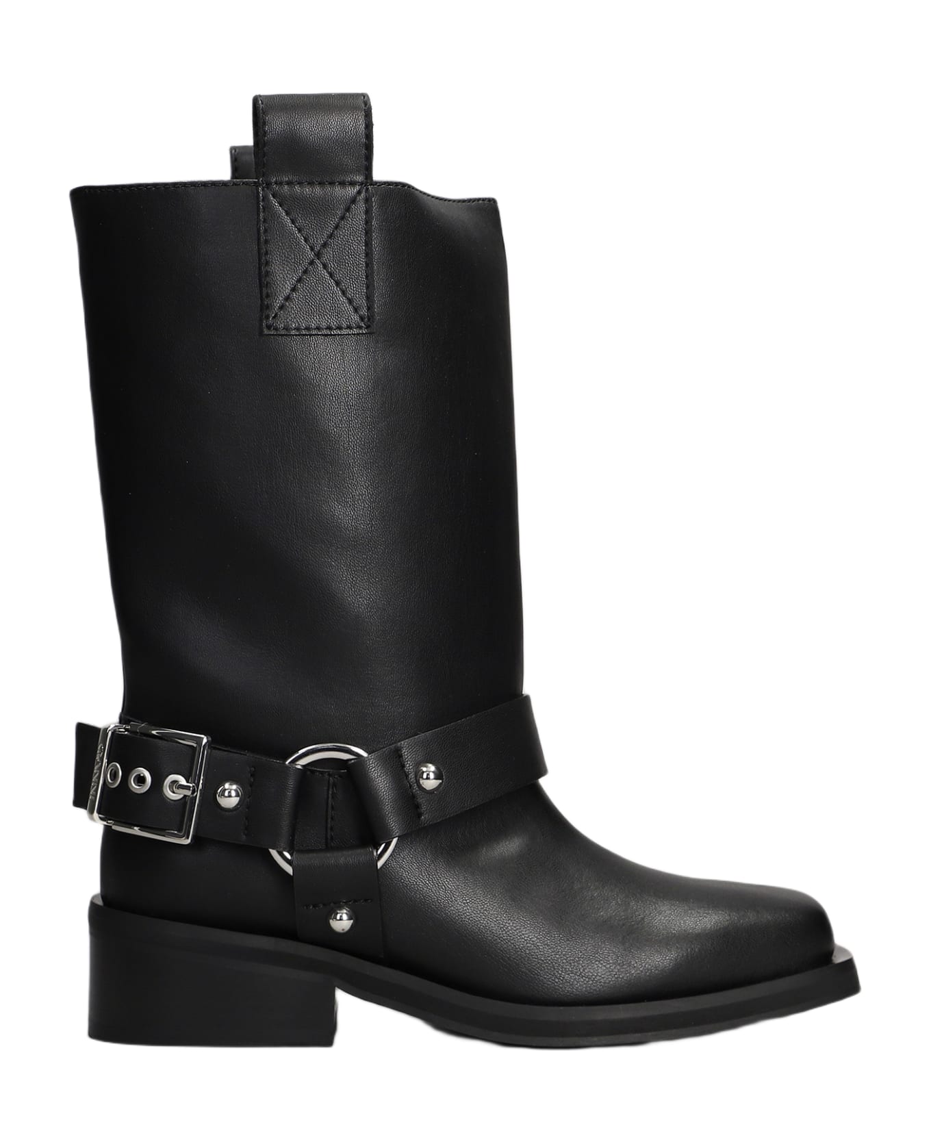 Ganni Boots In Black Synthetic Leather - black ブーツ