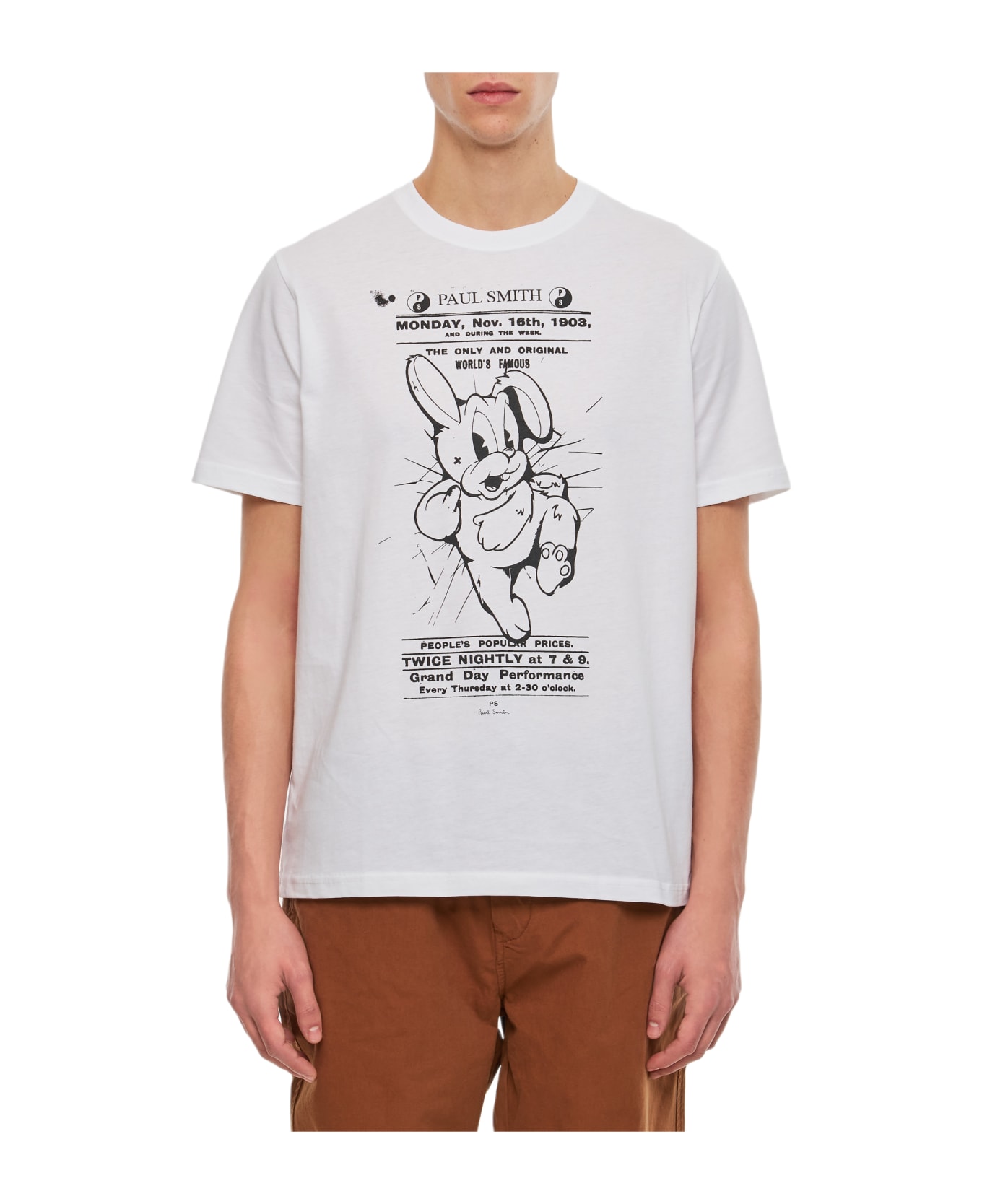 PS by Paul Smith Rabbit Poster T-shirt - White