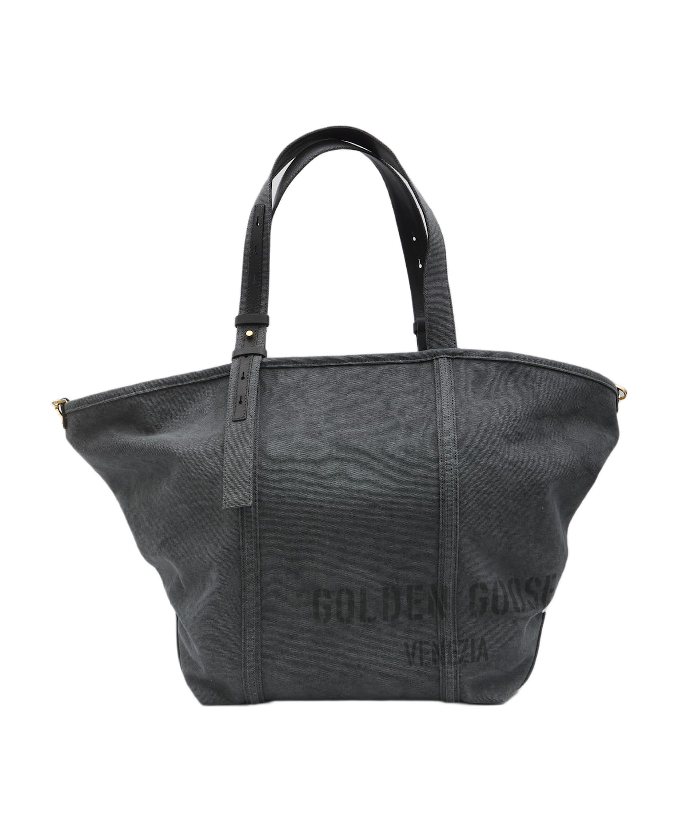 Golden Goose Canvas Shopping Bag - GREY