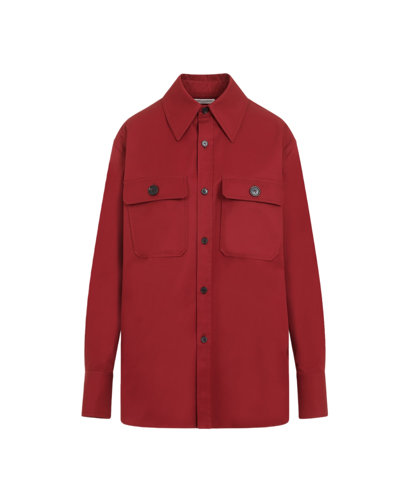 Saint Laurent Cotton Shirt - Rouge Fonce