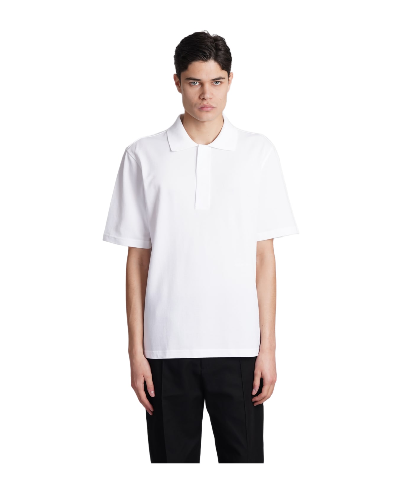 Lanvin Polo In White Cotton - white ポロシャツ