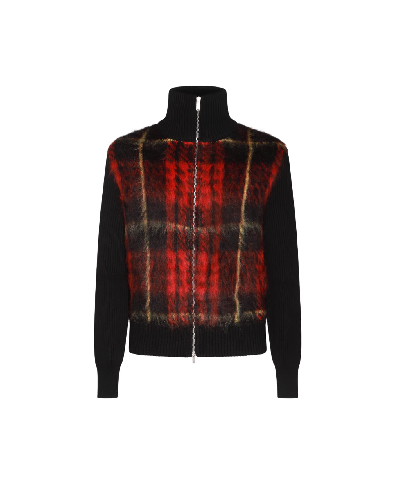 Alexander McQueen Black And Red Knitwear - BLACK/CHECK