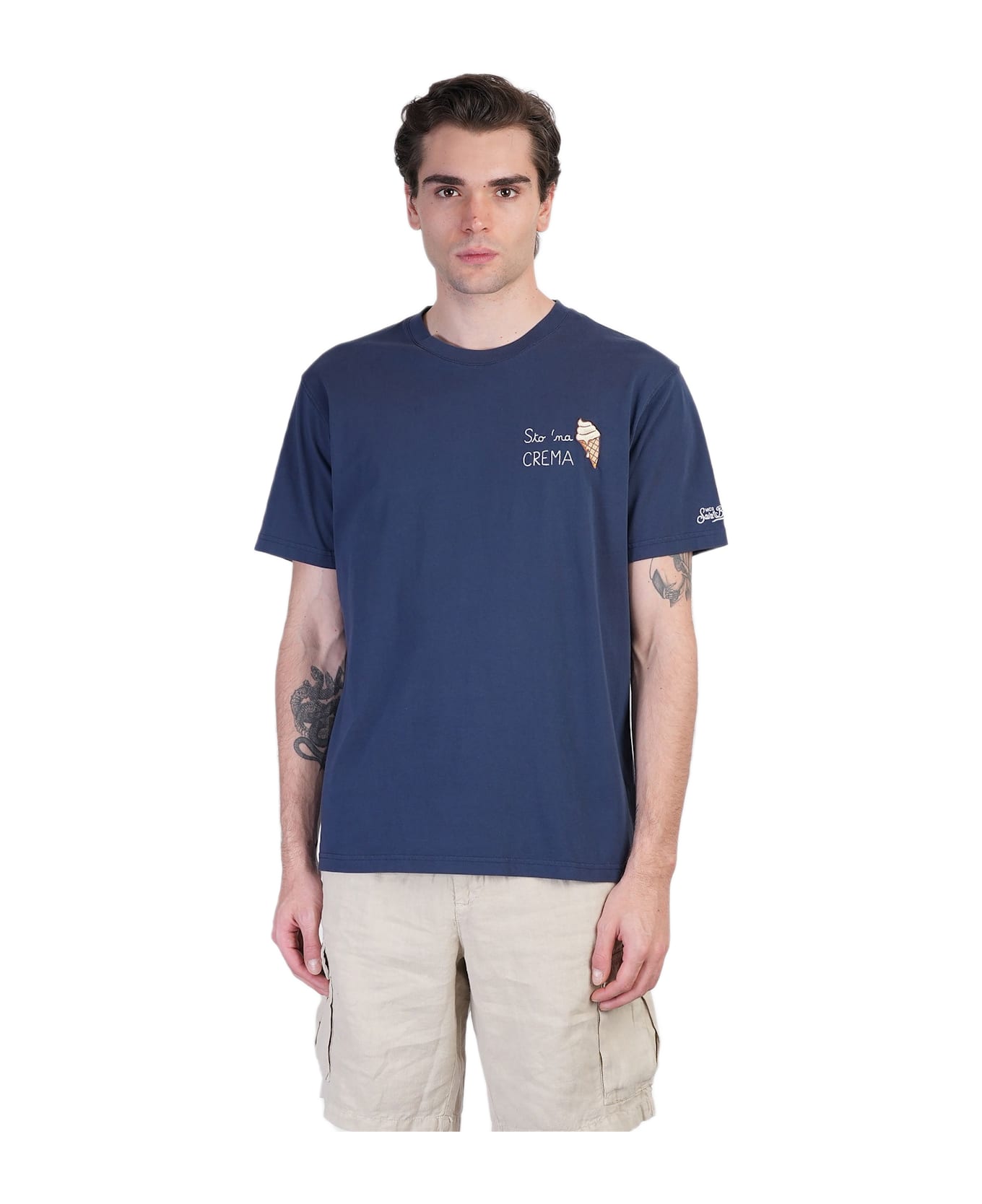 MC2 Saint Barth Portofino T-shirt In Blue Cotton - blue